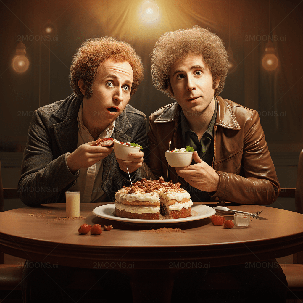 1024x1024 Simon and Garfunkel Eating Cake