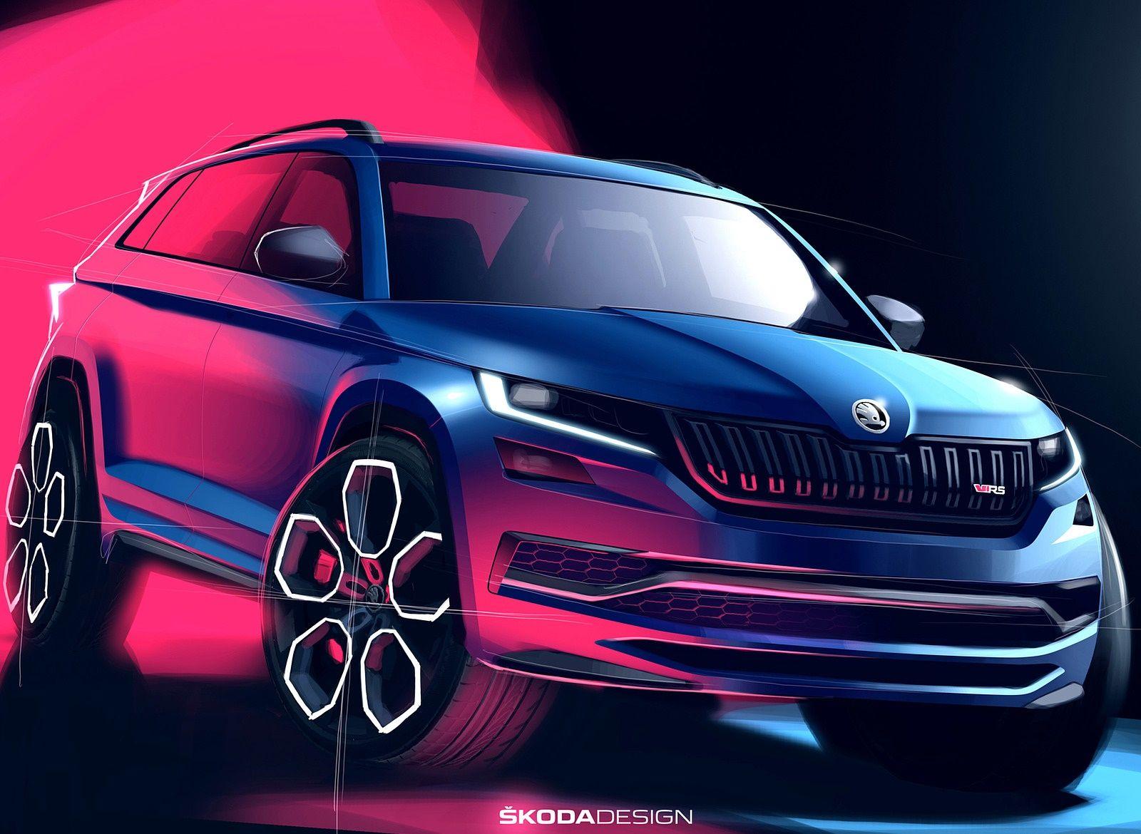 1600x1170 Skoda Kodiaq RS Design Sketch Hình nền (35)