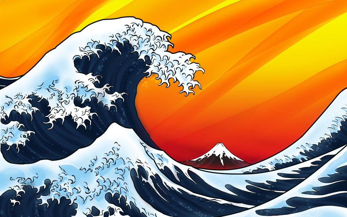 Chinese and japanese wave seamless wallpaper Vector Image
