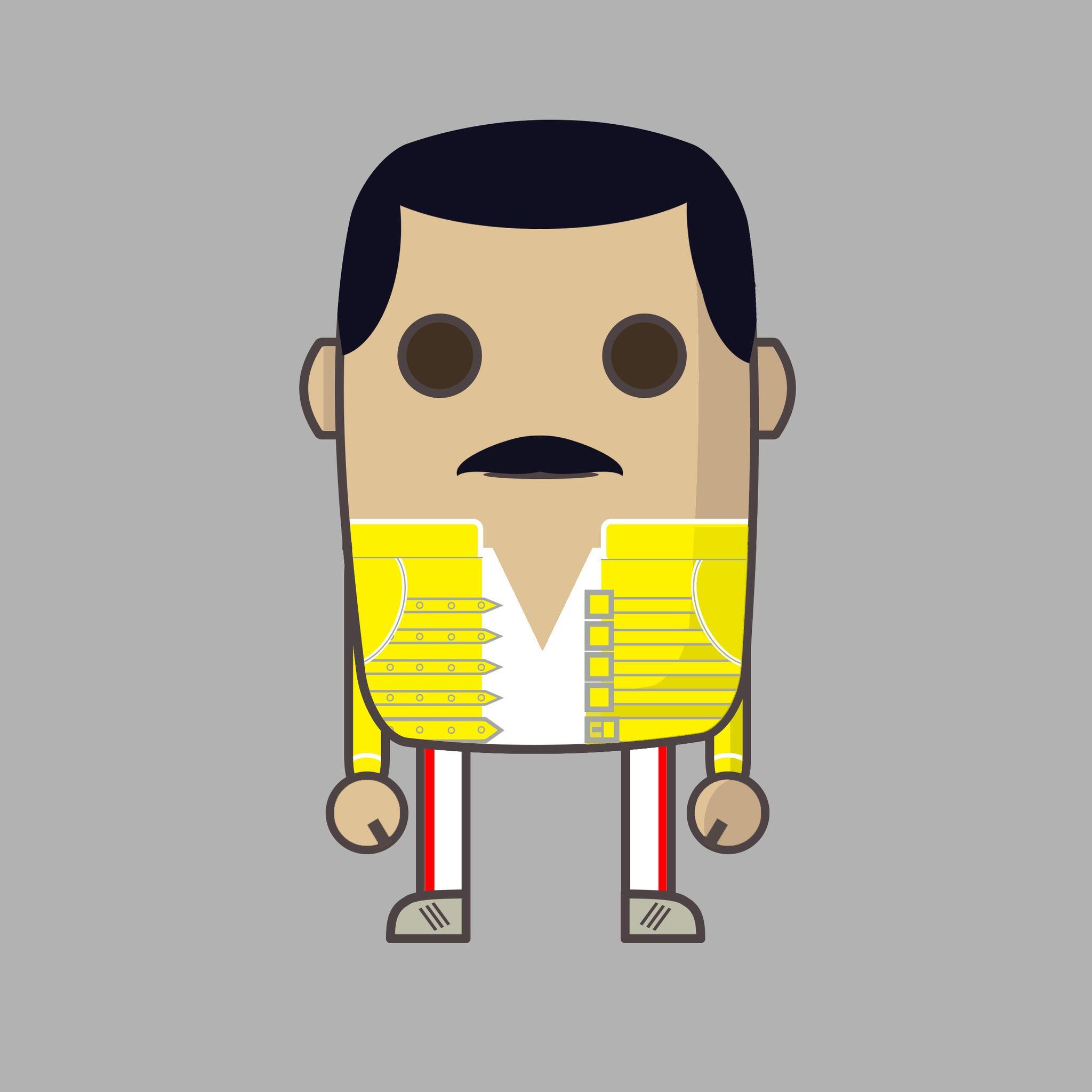 2048x2048 MiMe Freddie Mercury iPad Air HD 4k Wallpaper