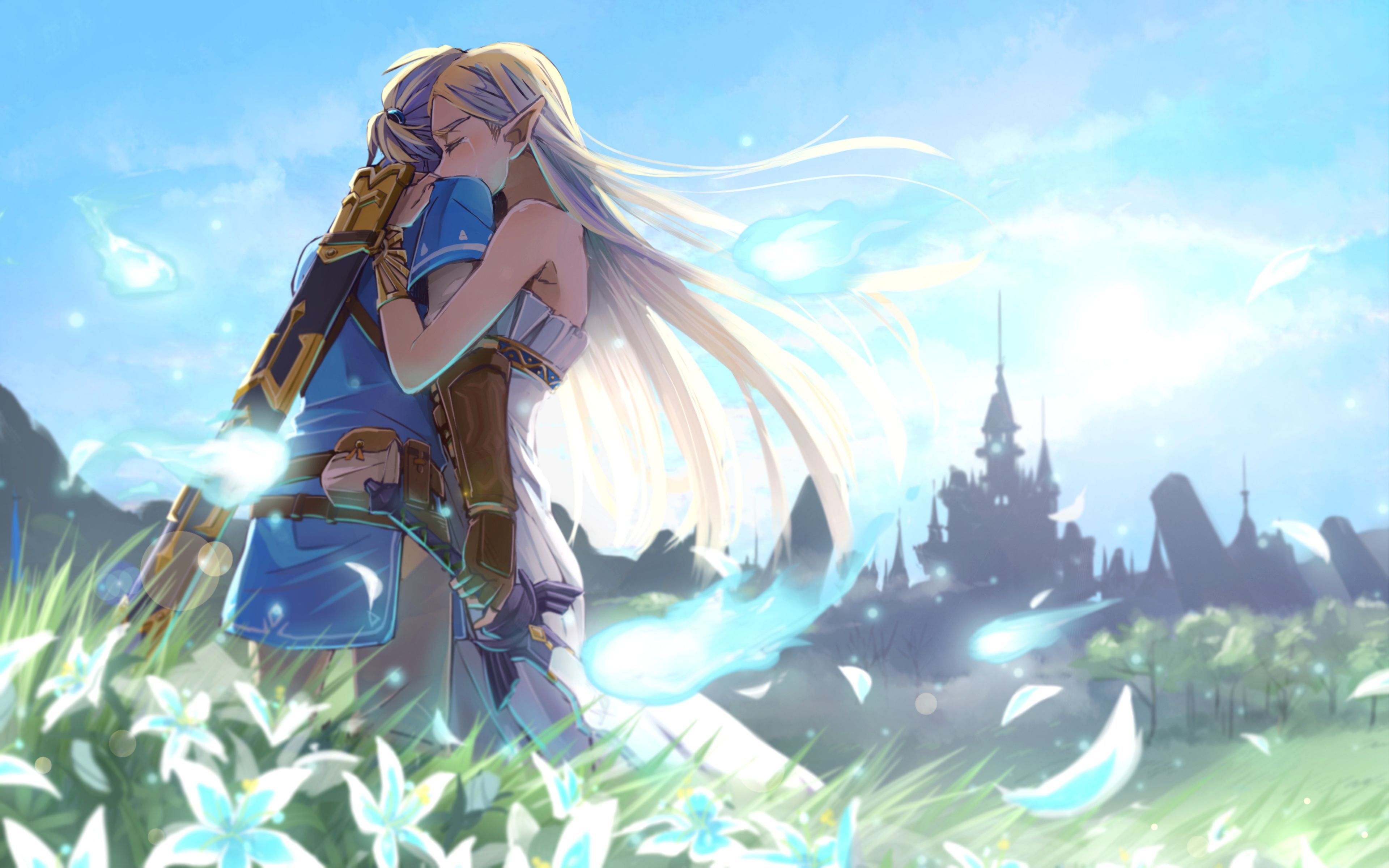 3840x2400 Zelda and Link by オットン