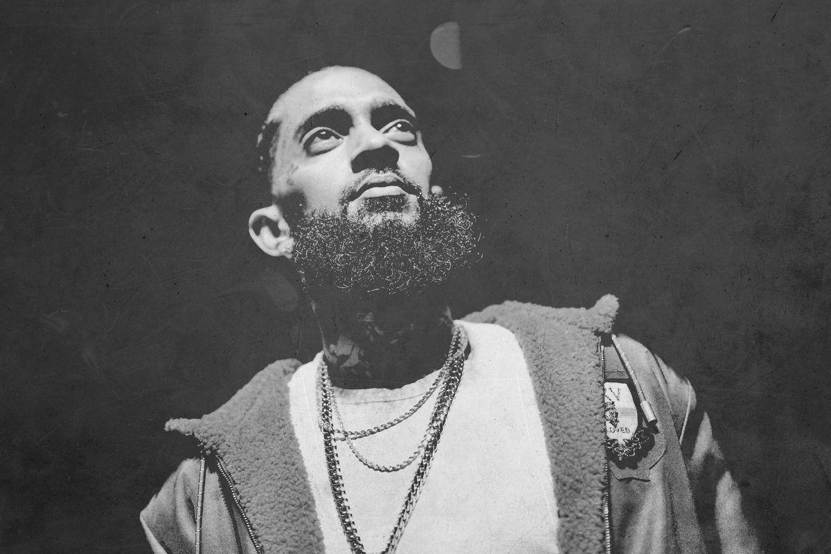 Download wallpapers Nipsey Hussle american rapper portrait red stone  background Ermias Joseph Asghedom for desktop free Pictures for desktop  free
