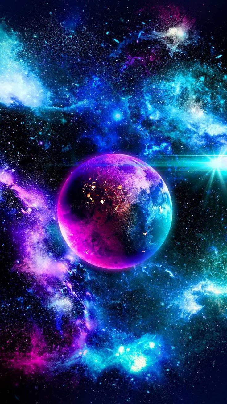 736x1308 Colorful Space 4K IPhone Wallpaper
