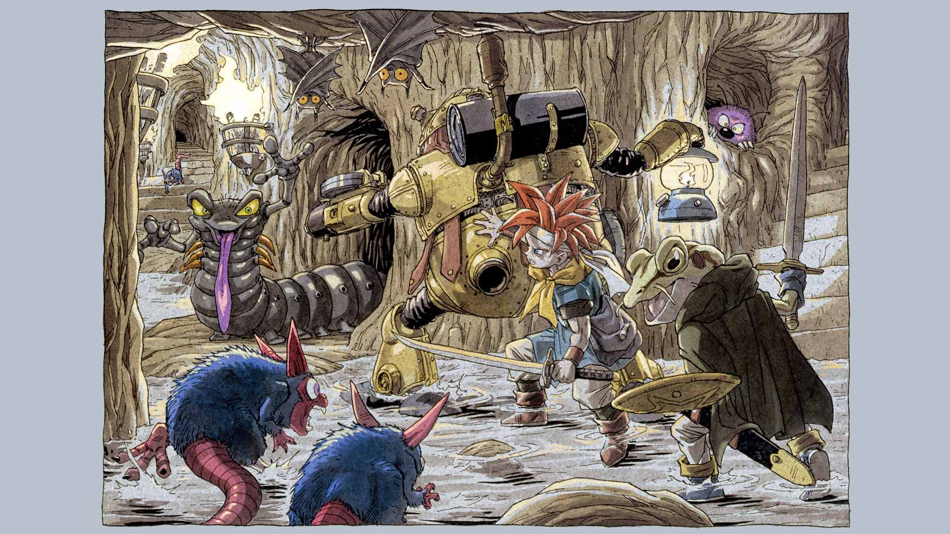 1920x1080 Dungeon battle. Wallpaper from Chrono Trigger