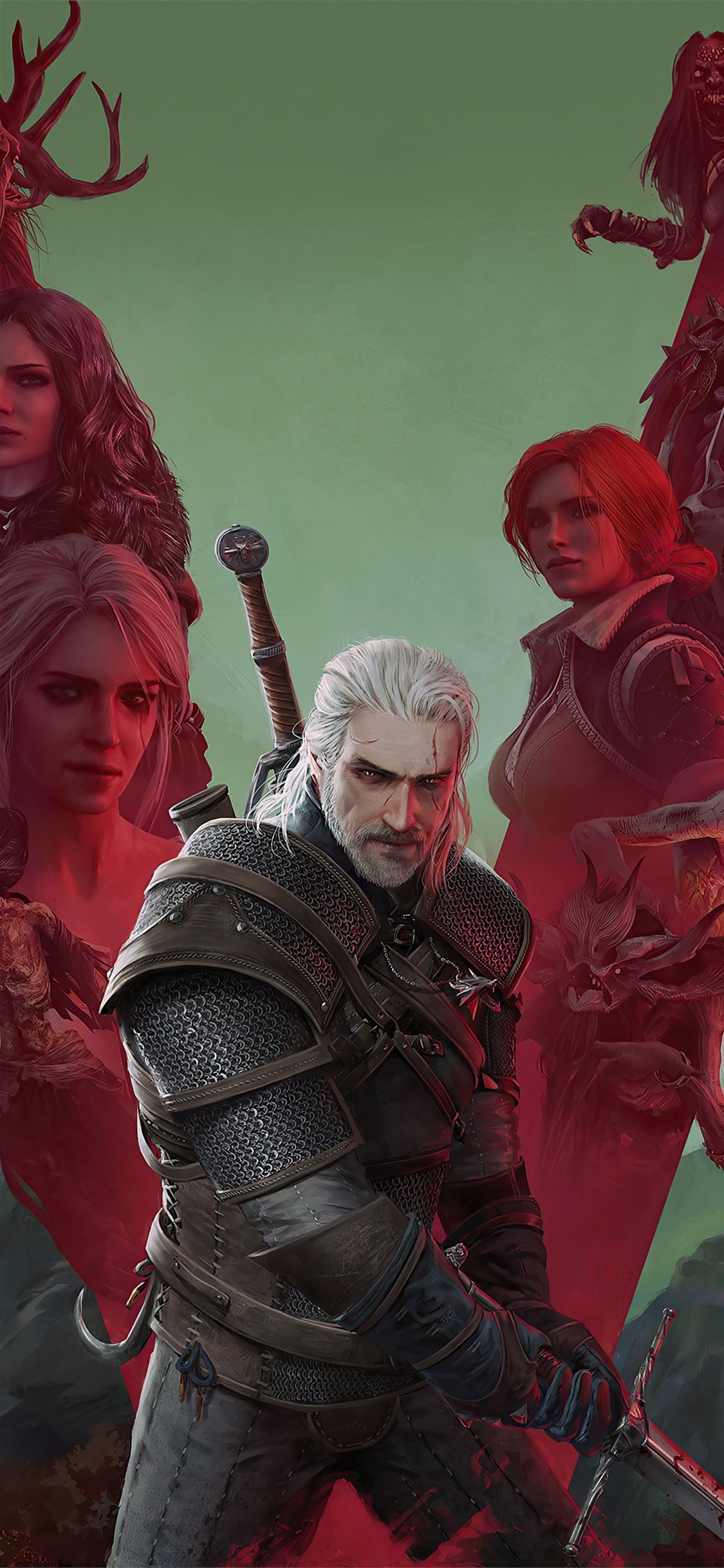 1125x2436 the witcher wild hunt 4k 2020