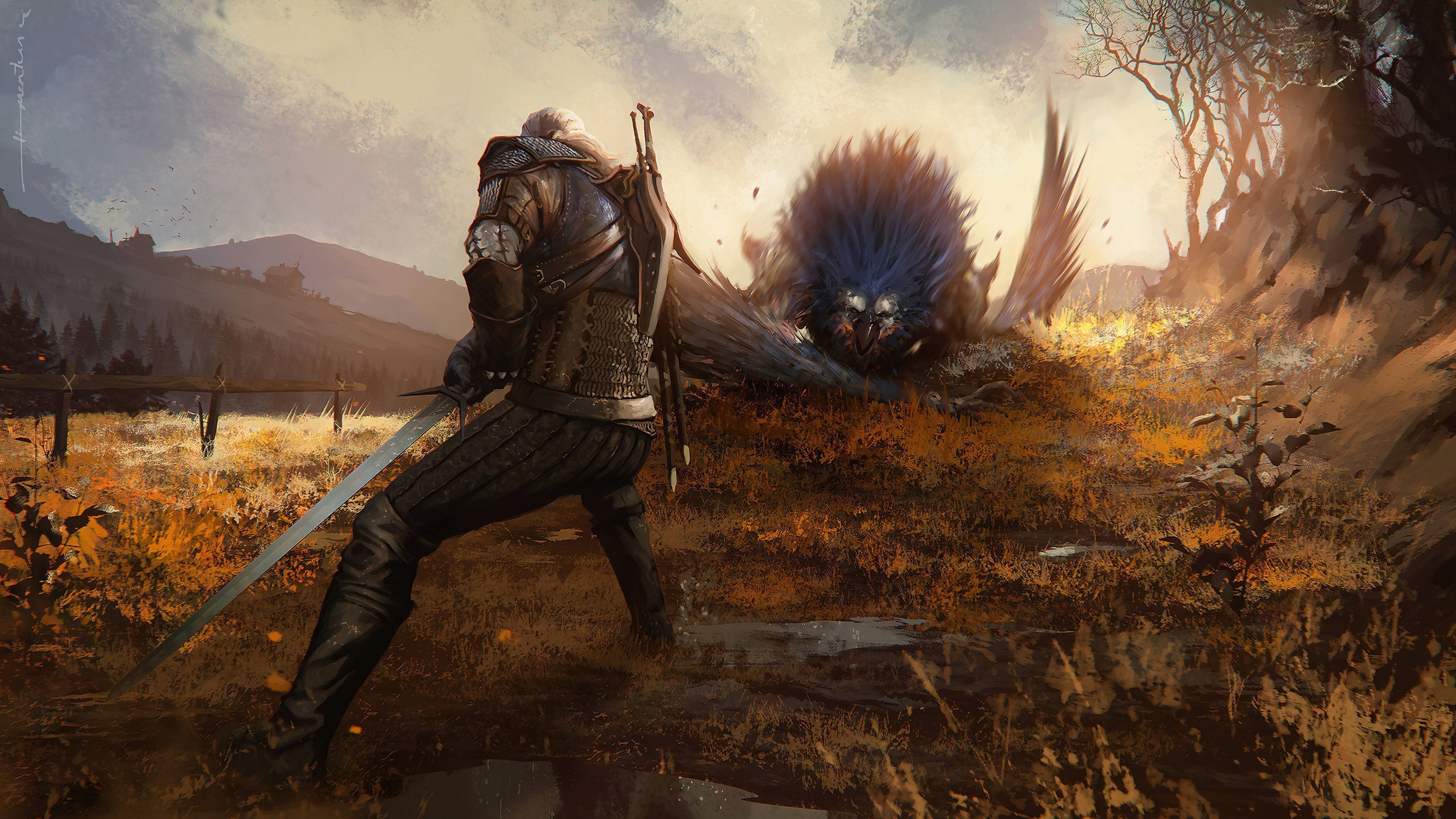 3840x2160 Geralt of Rivia Wallpaper 4k HD