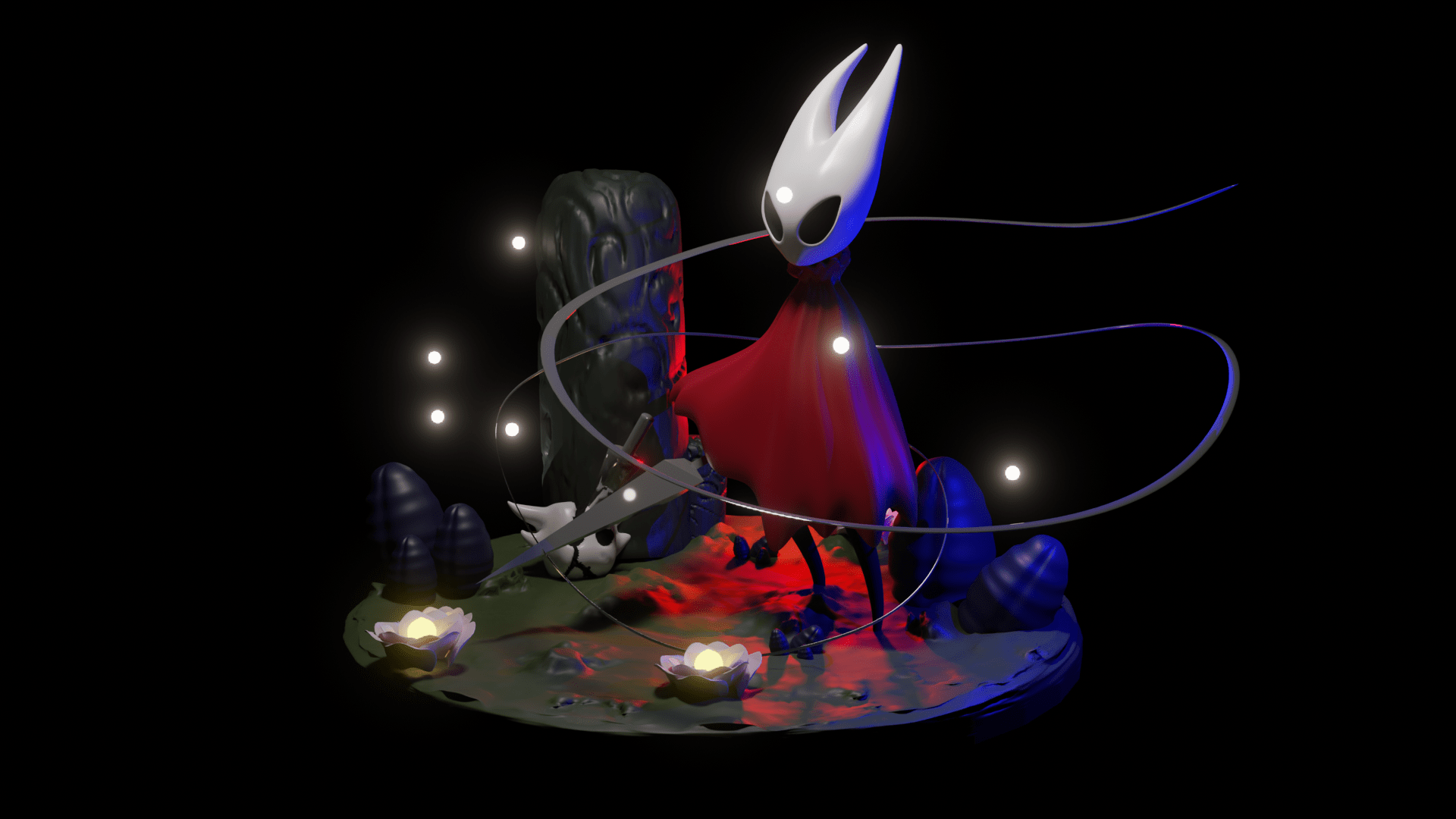 1920x1080 STL file Hornet Hollow knight