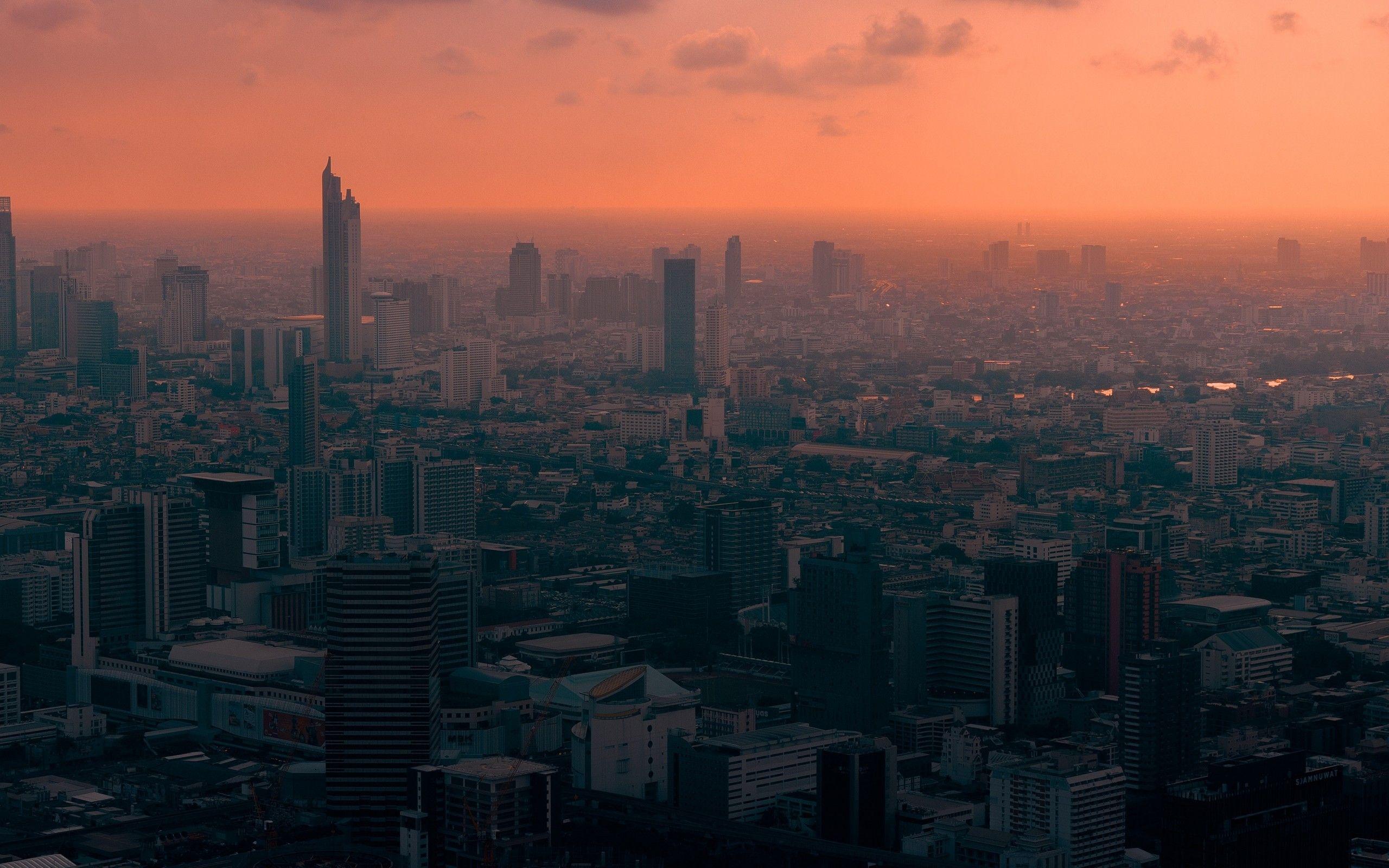 2560x1600 Download 2560x1600 Thailand, Bangkok, Sunset, Cityscape
