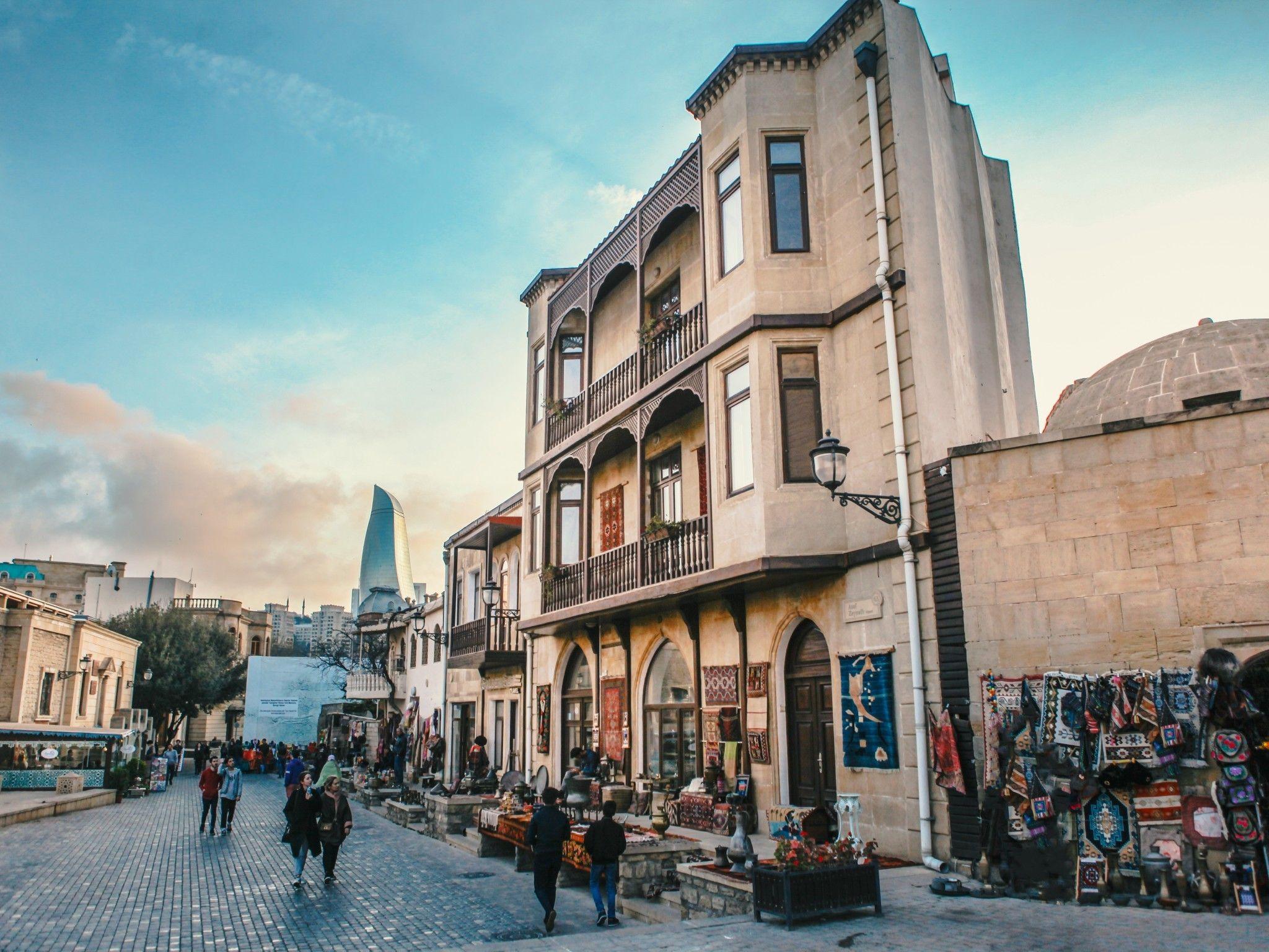 2048x1536 Download 2048x1536 Azerbaijan, Urban, Buildings, People