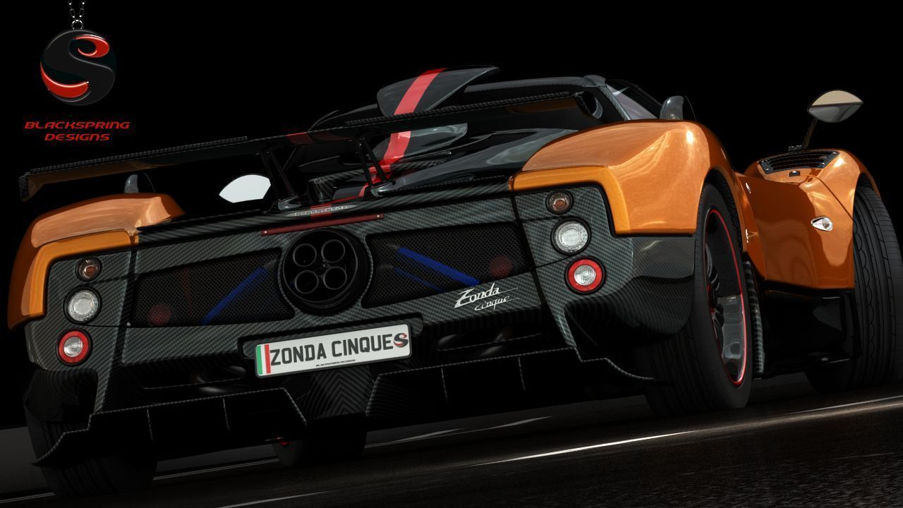 1280x720 Pagani Zonda Cinque 2008 3D Model $109