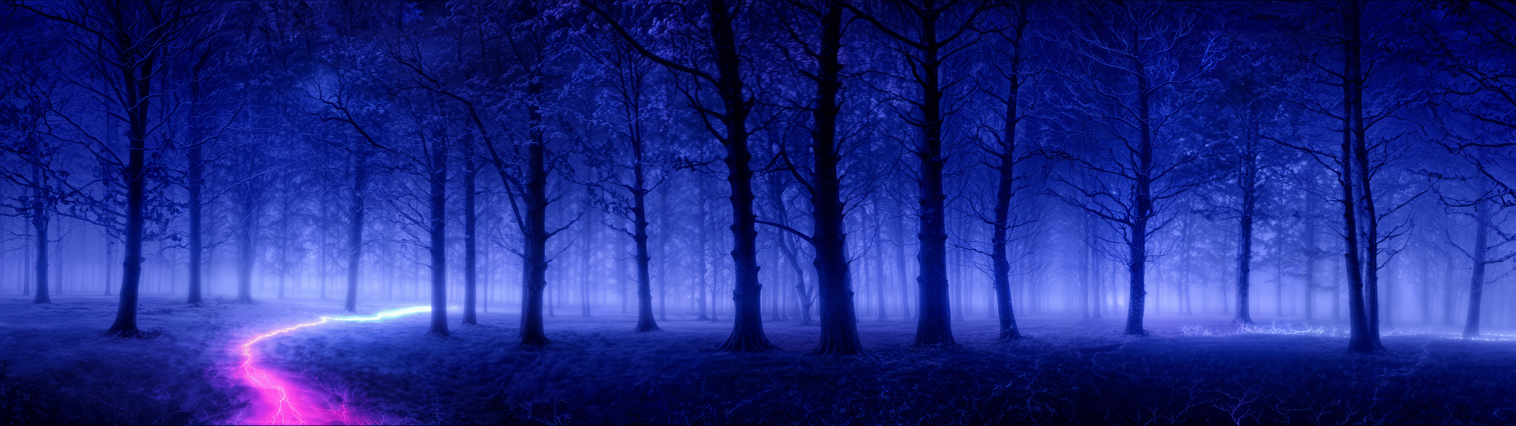 5120x1440 A Glowing Forest [5120x1440] : r