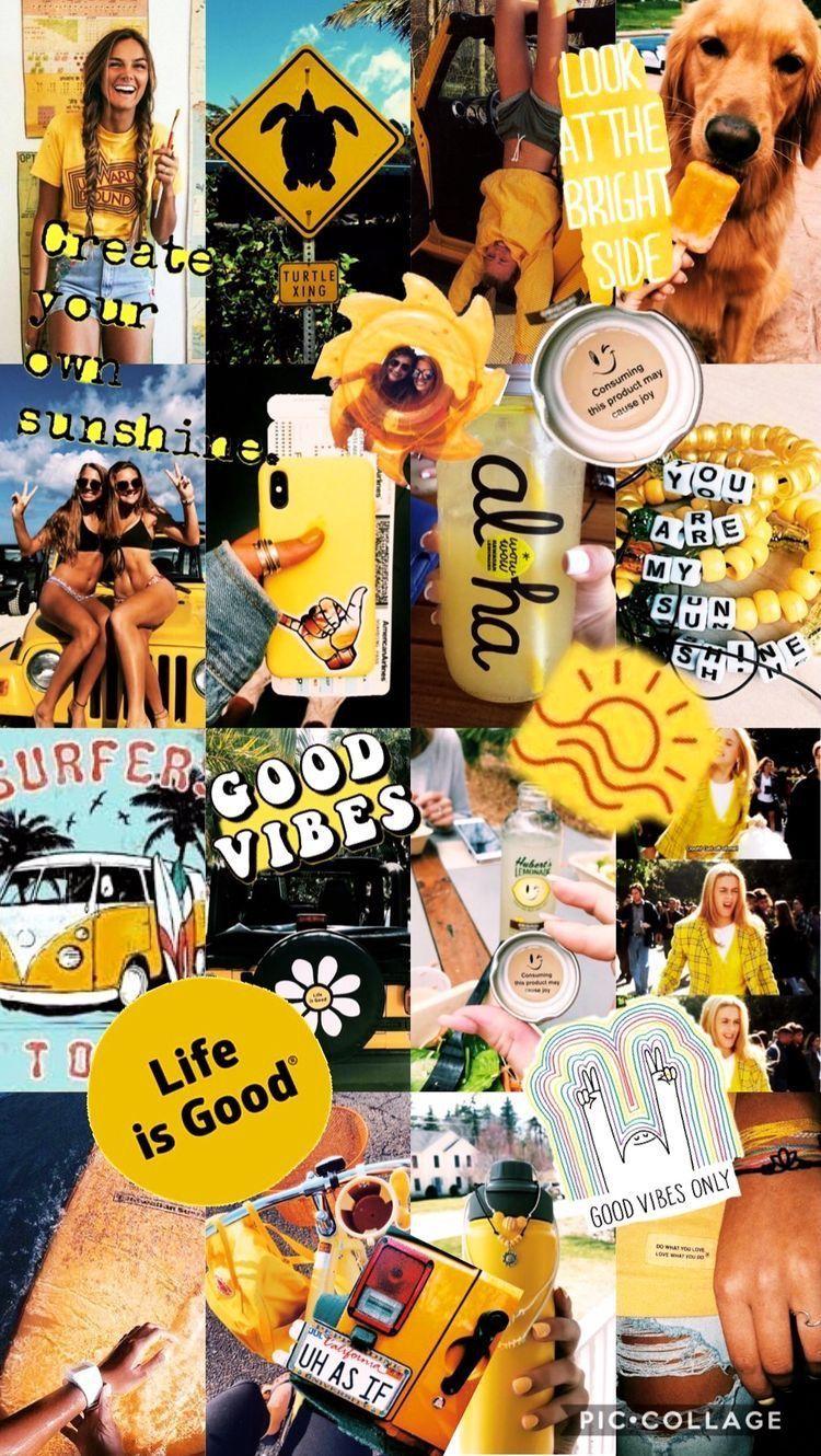 Yellow Aesthetic collage emo pikachu tumblr cute sun HD phone  wallpaper  Peakpx