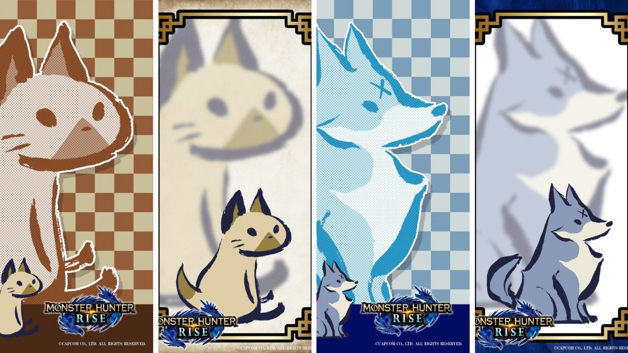 1280x720 Capcom Shares Mobile Wallpaper Featuring Monster Hunter Rise's Palico And Palamute