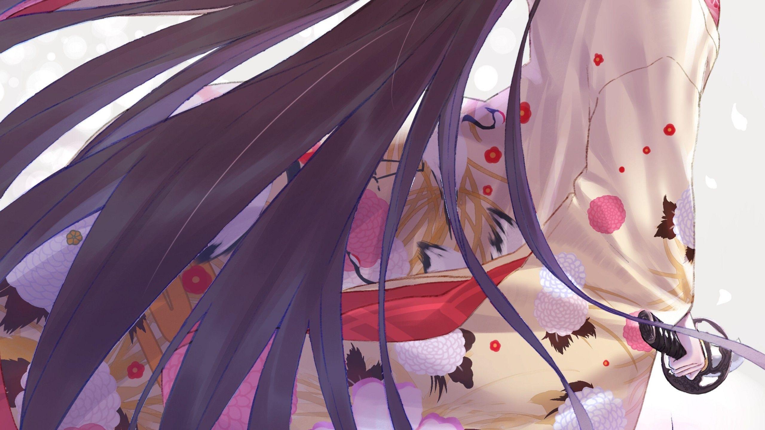 2560x1440 Download 2560x1440 Ryougi Shiki, Long Hair, Fate Grand Order