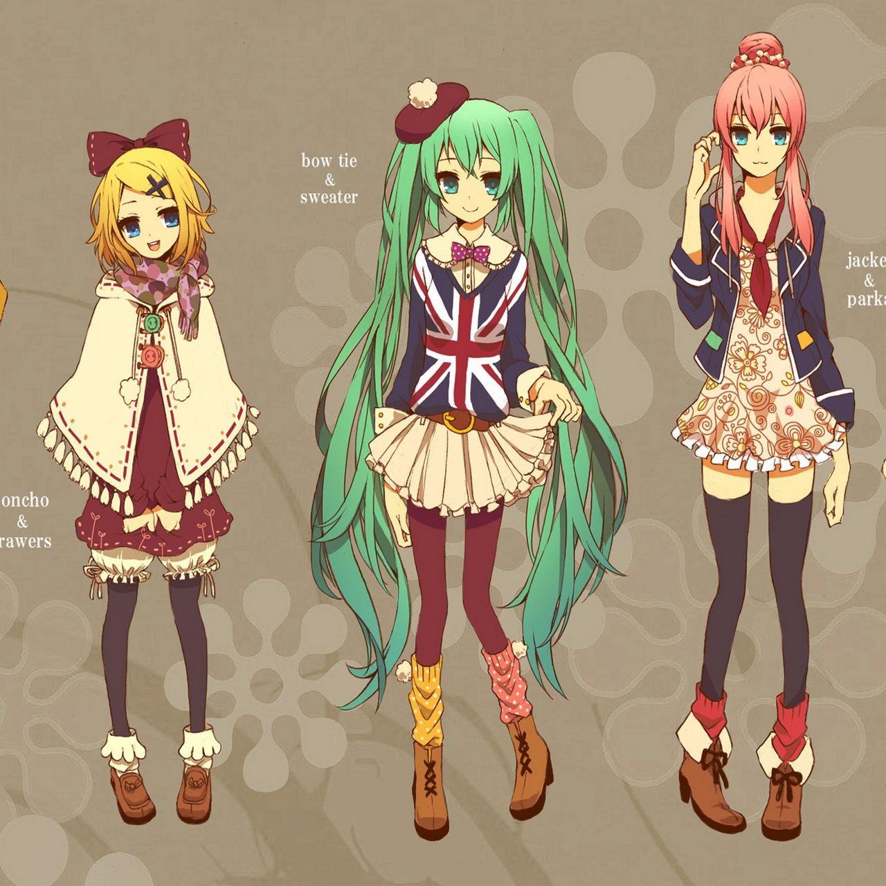 1280x1280 Download wallpaper 1280x1280 vocaloid, girl, cute, smile