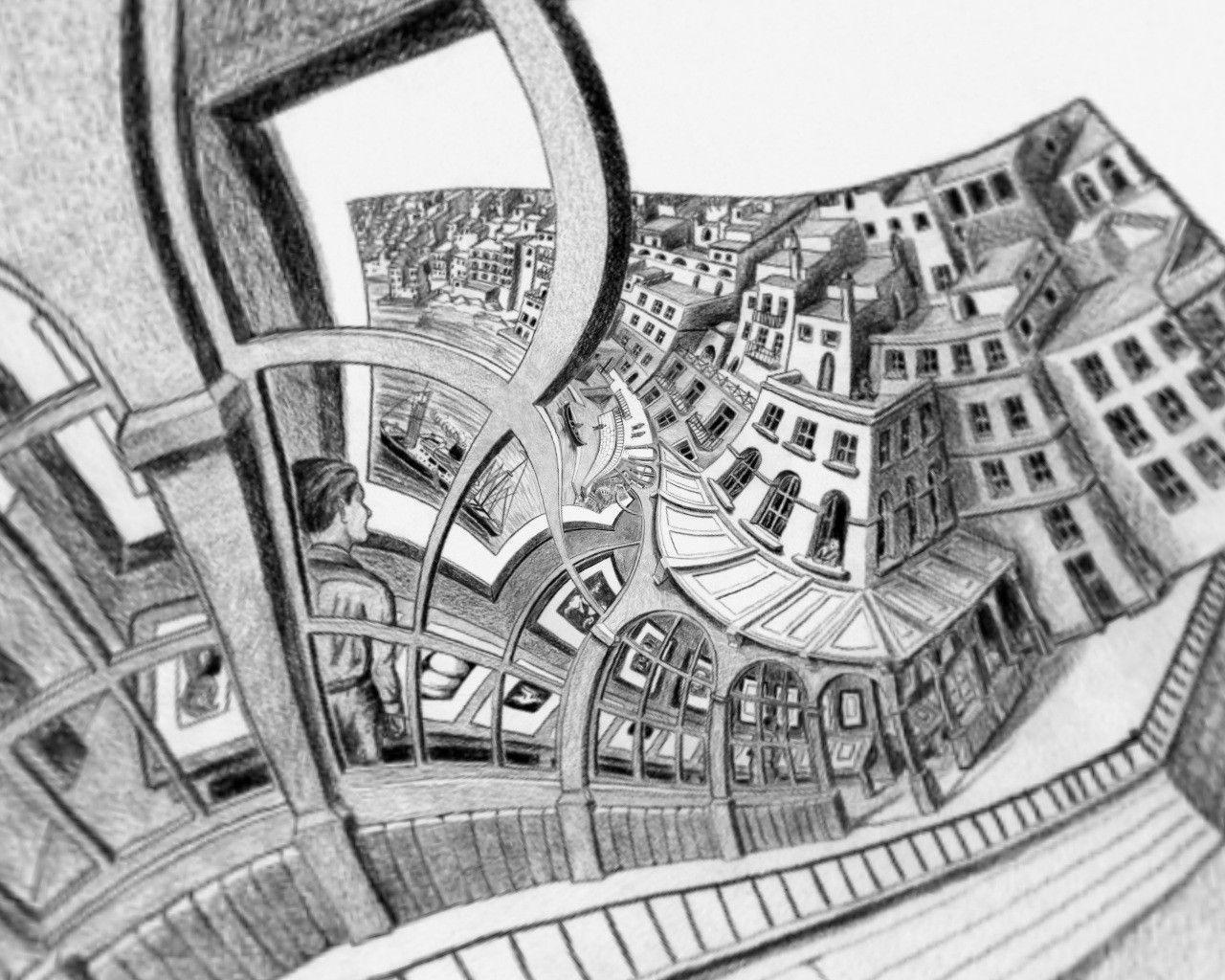 1280x1024 M.C. Escher Wallpaper