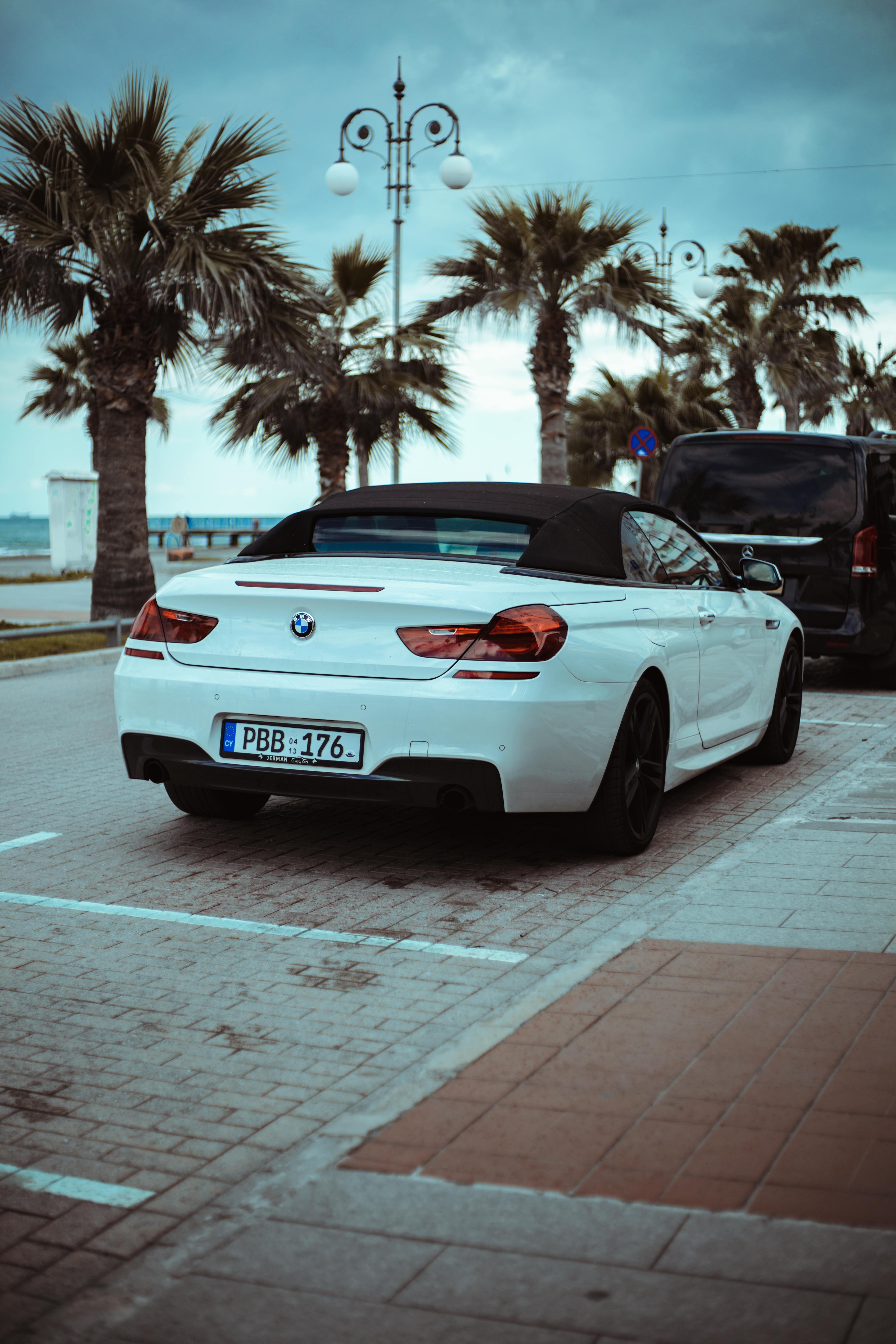 4160x6240 White Convertible Car Parked