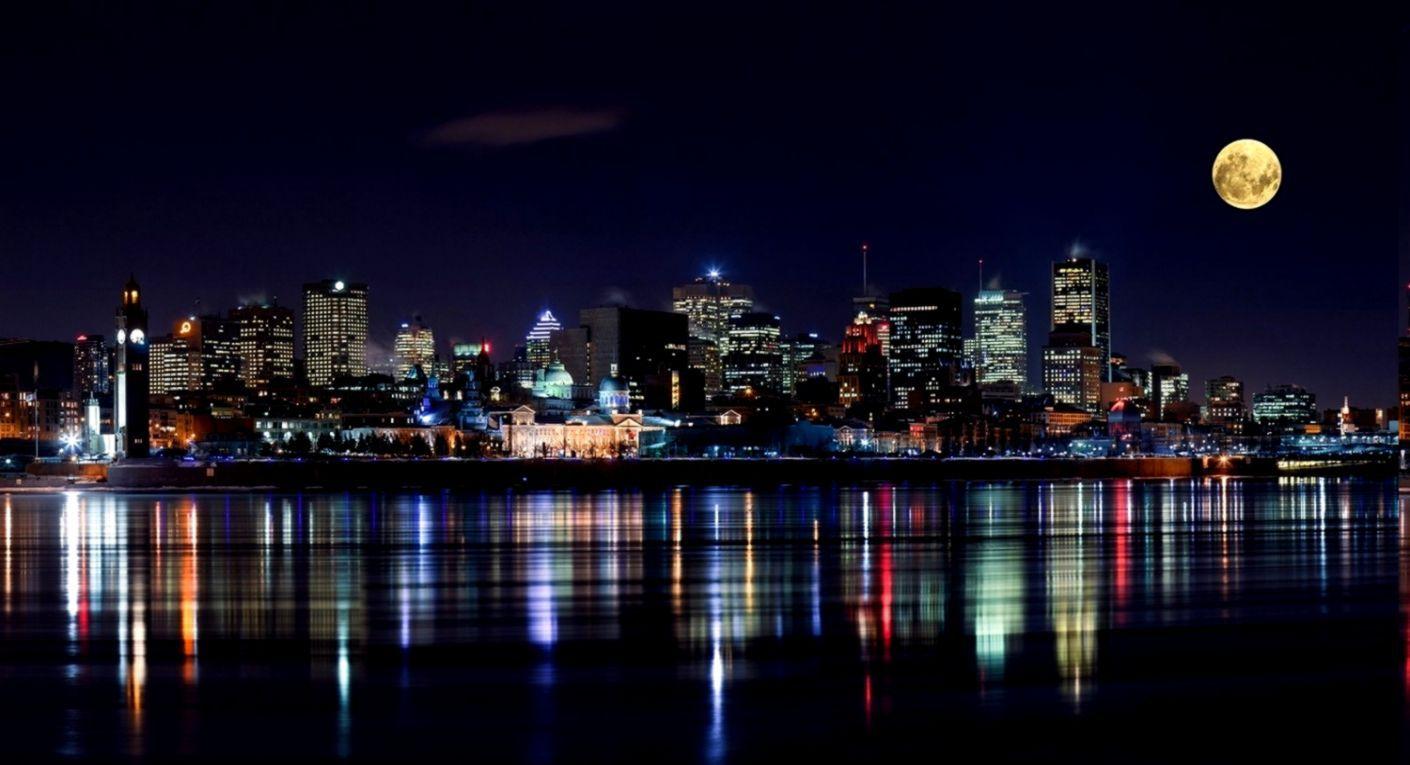 1410x765 City Reflection Wallpaper Desktop Background