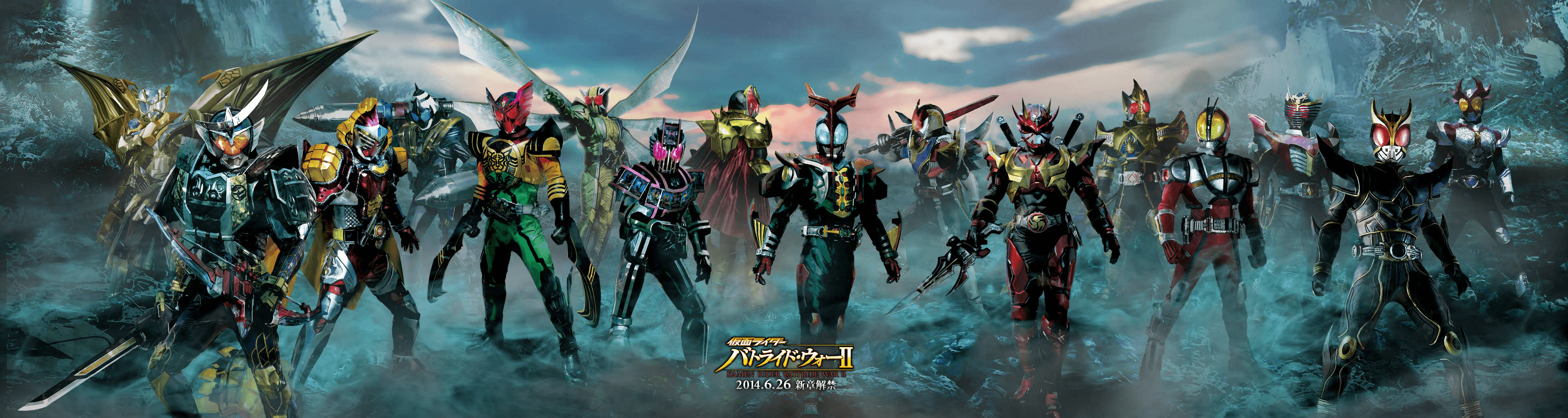3839x1024 Kamen Rider Wallpaper