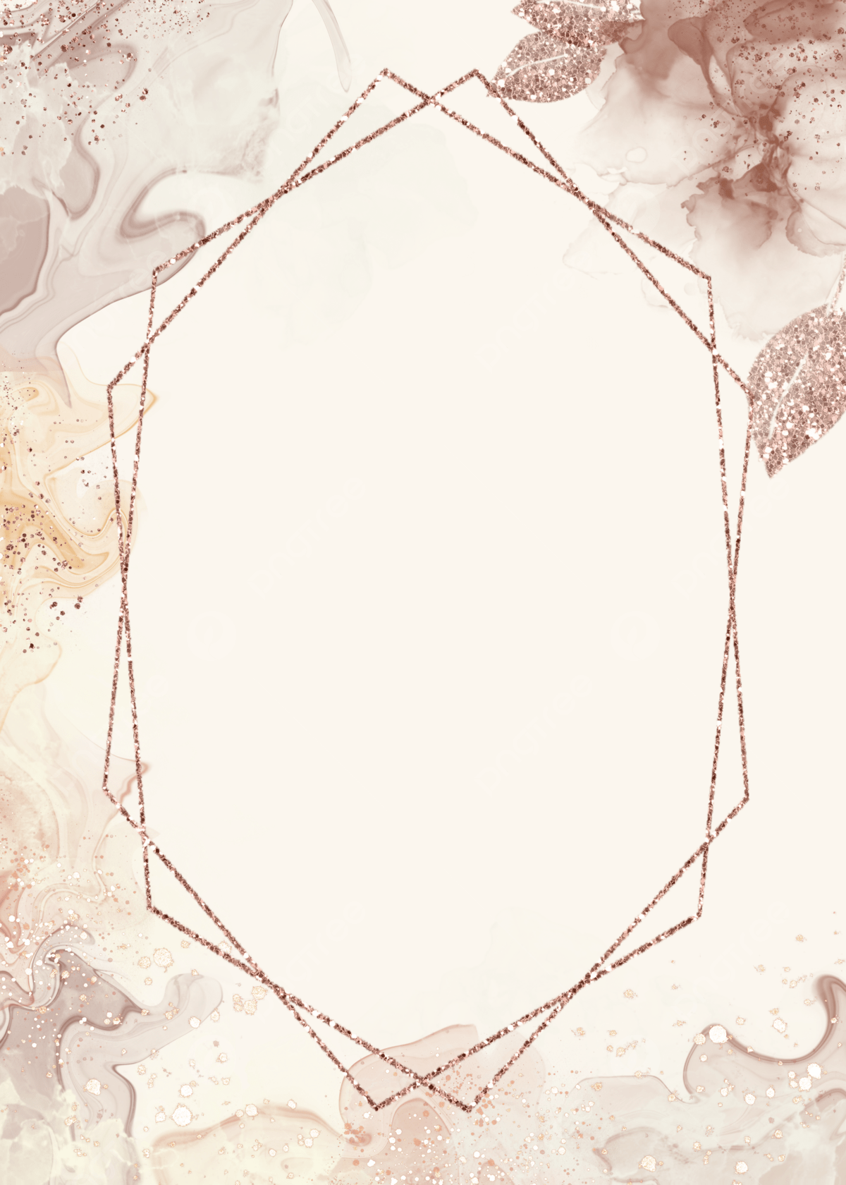 1200x1680 Nude Brown Glitter Golden Rose Ink