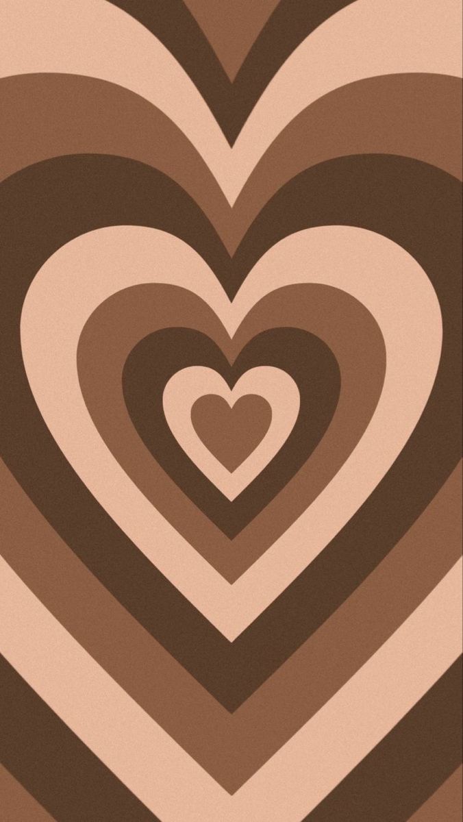 676x1200 Brown Hearts Aesthetic Wallpaper