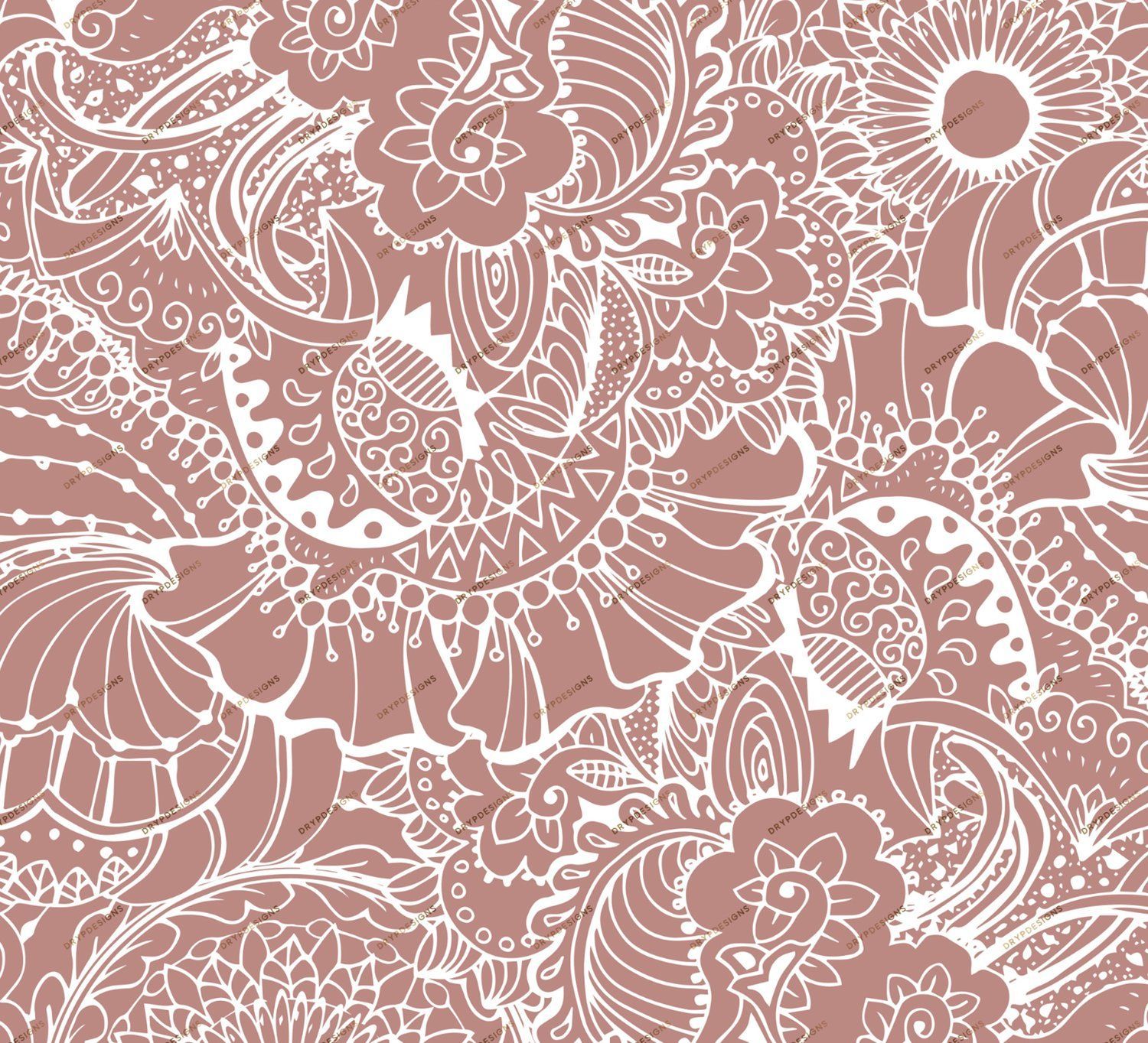 1500x1364 Nude Pink Mandala Seamless Pattern