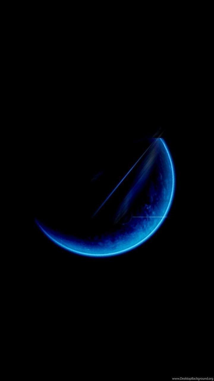 720x1280 Download Wallpaper 720x1280 Moon, Light, Blue, Black
