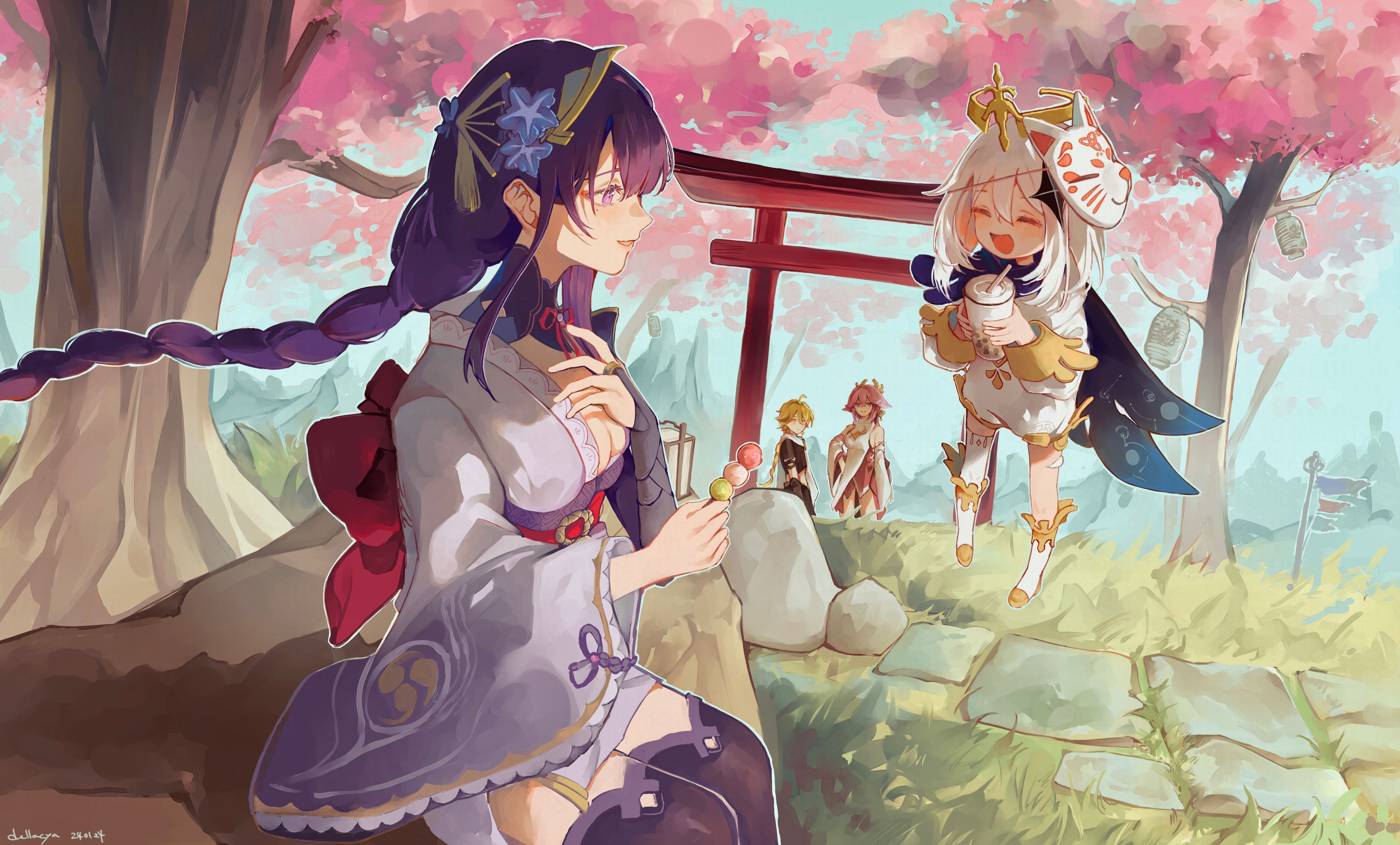4000x2415 Wind Anime Image Board
