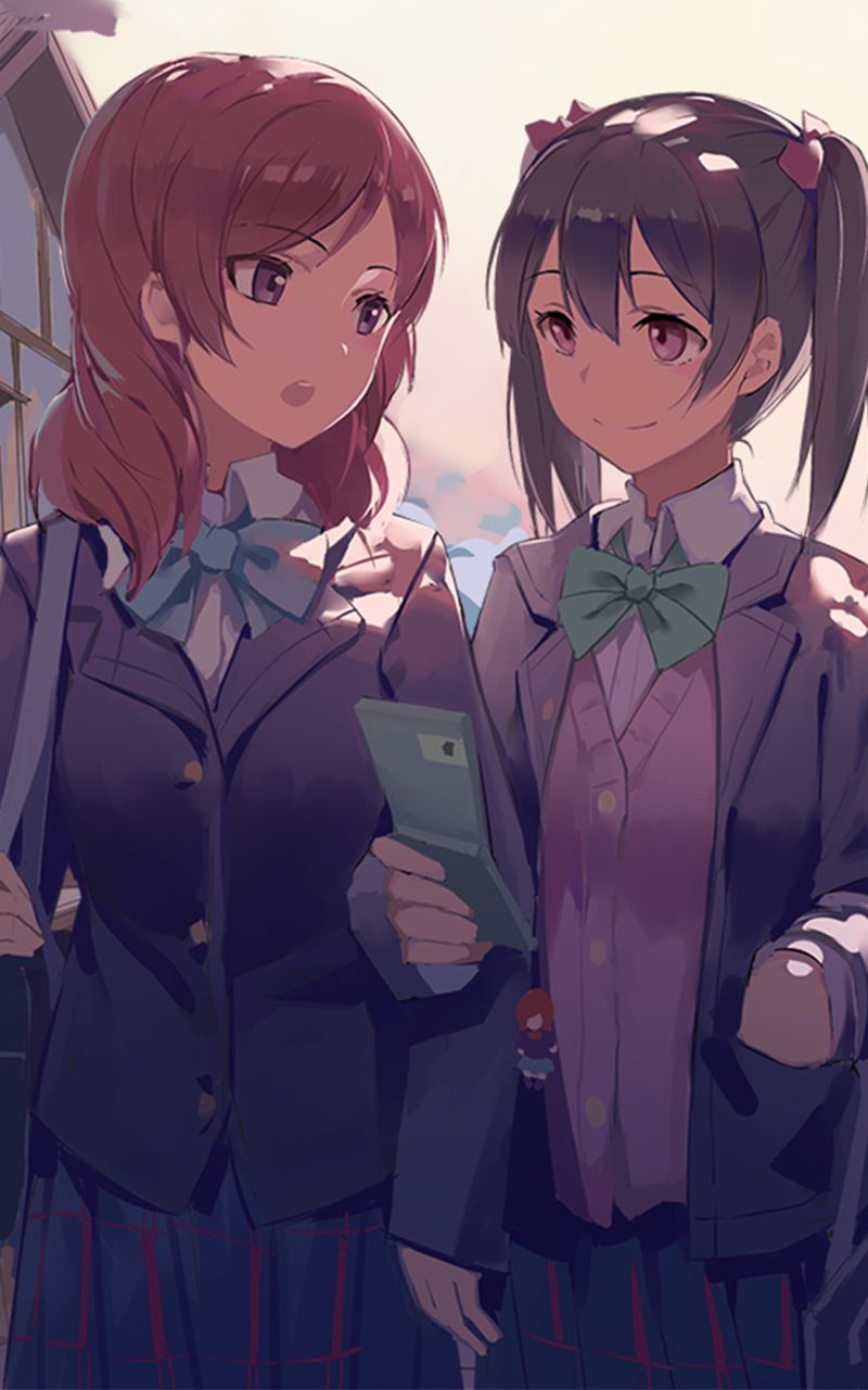 800x1280 Anime School Girls