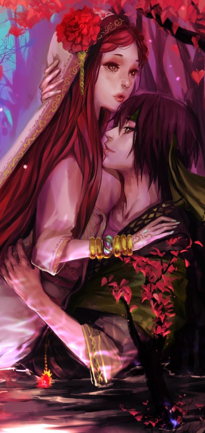720x1520 Anime Love Phone Wallpaper By Genki De