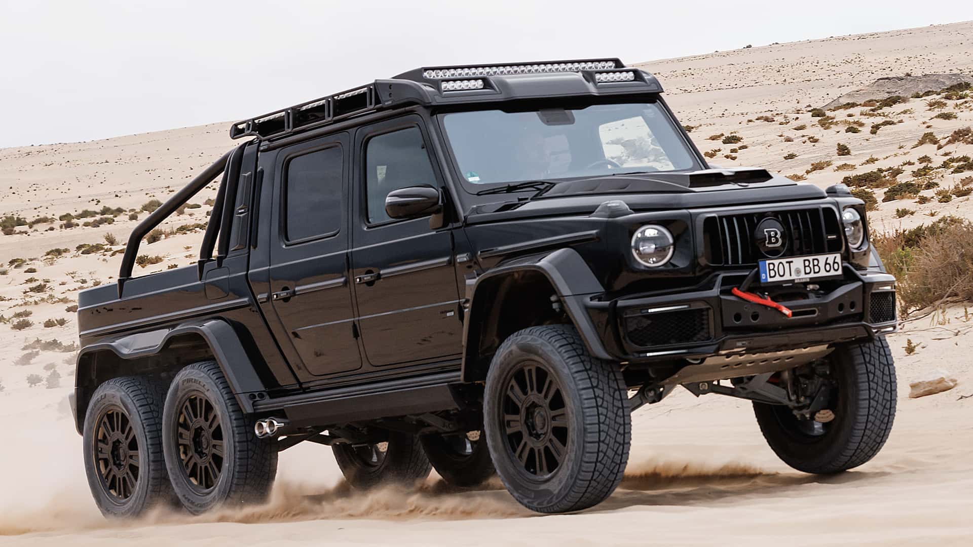 1920x1080 AMG G63 Turns Into Two Six Wheeled Pickups By Brabus With 800 And 900 HP
