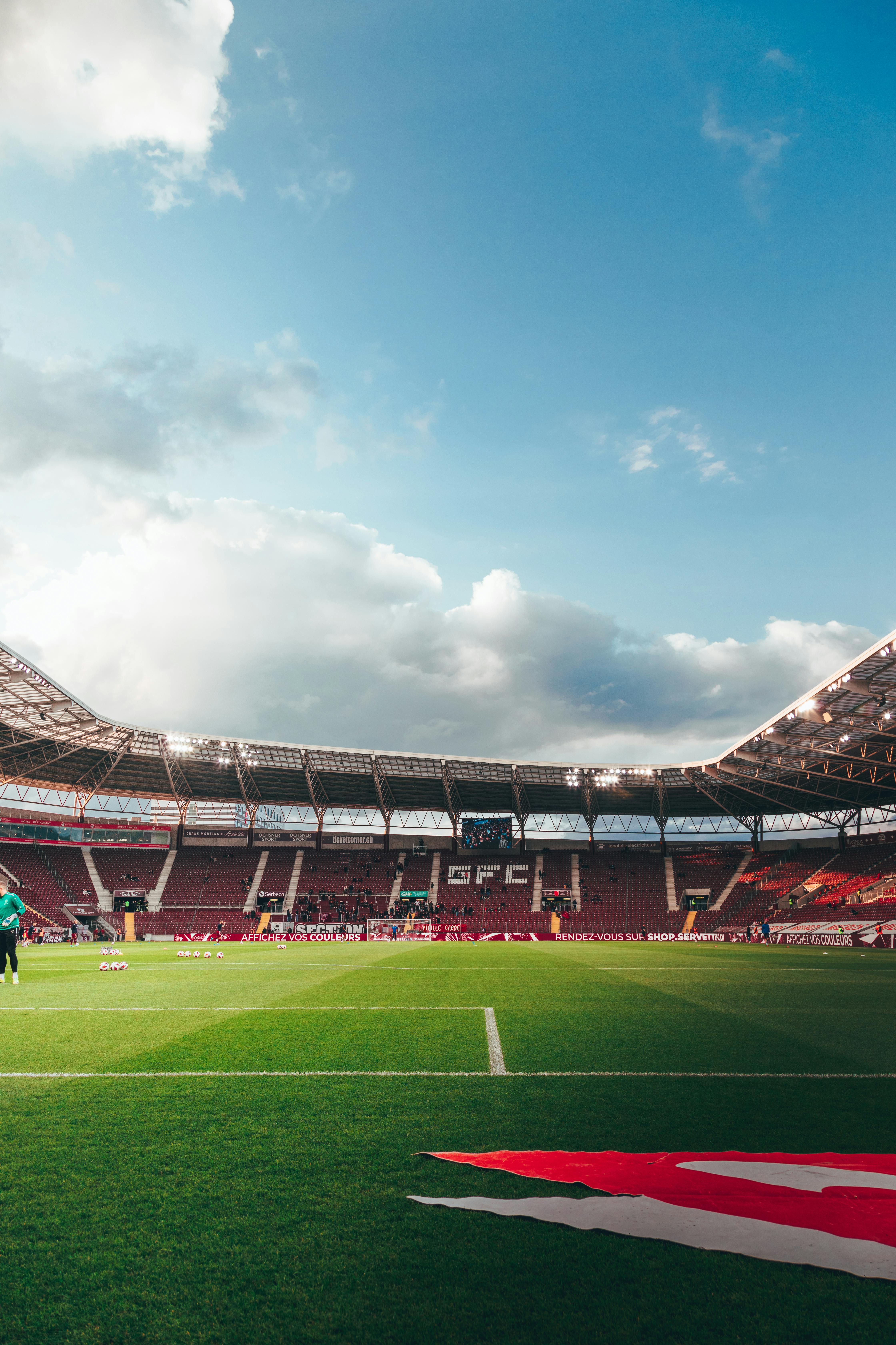 4480x6720 Stadium Under Blue Sky and White Clouds