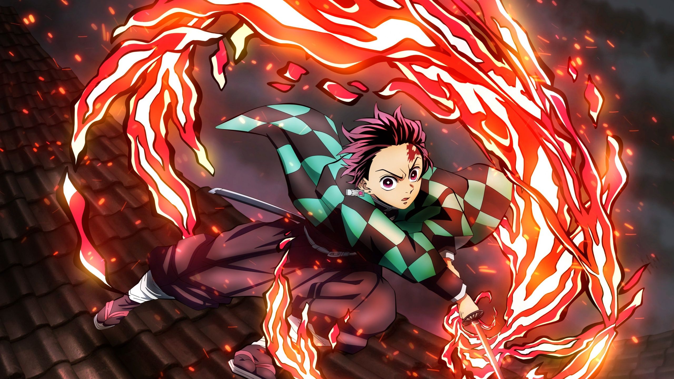 2560x1440 Tanjiro Kamado Wallpaper 4K, Hinokami