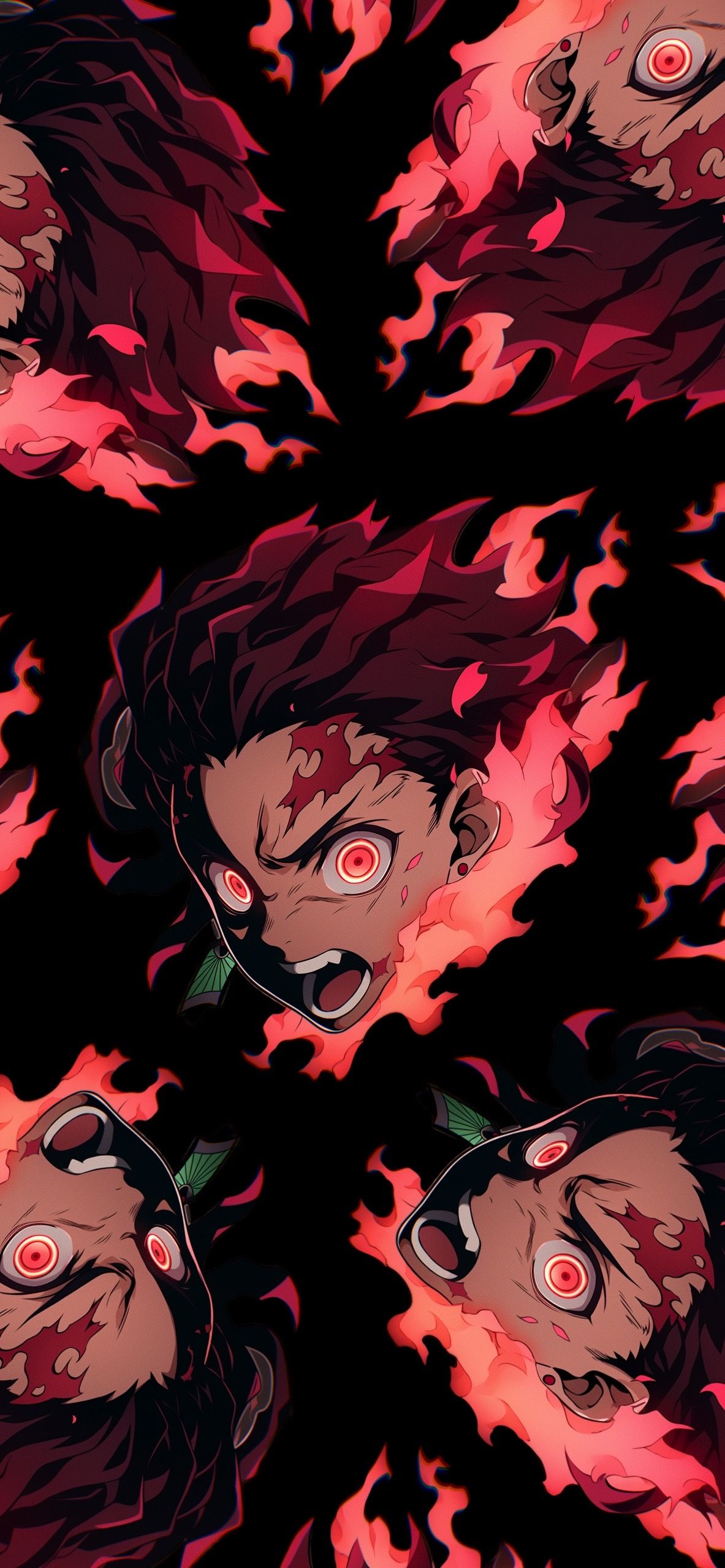 1183x2560 Tanjiro Kamado Flame Wallpaper