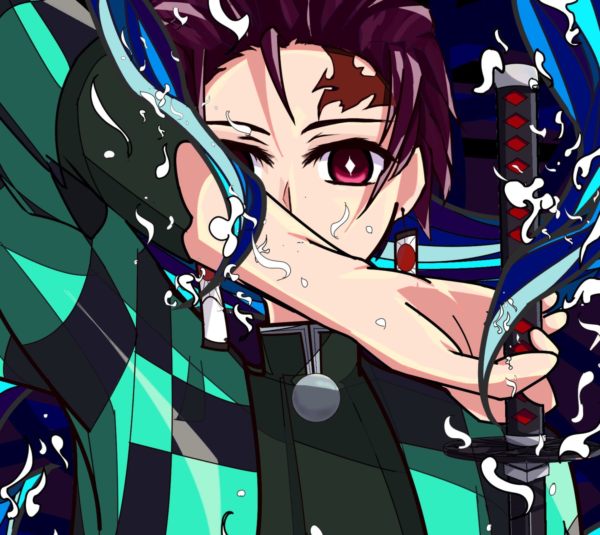1920x1710 HD wallpaper: Kamado Tanjirō, Kimetsu