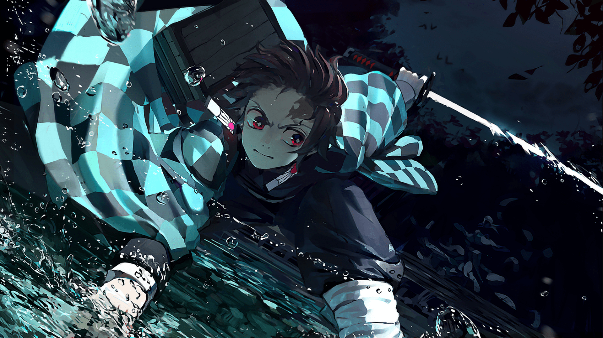 1920x1079 Tanjiro Dark Wallpaper