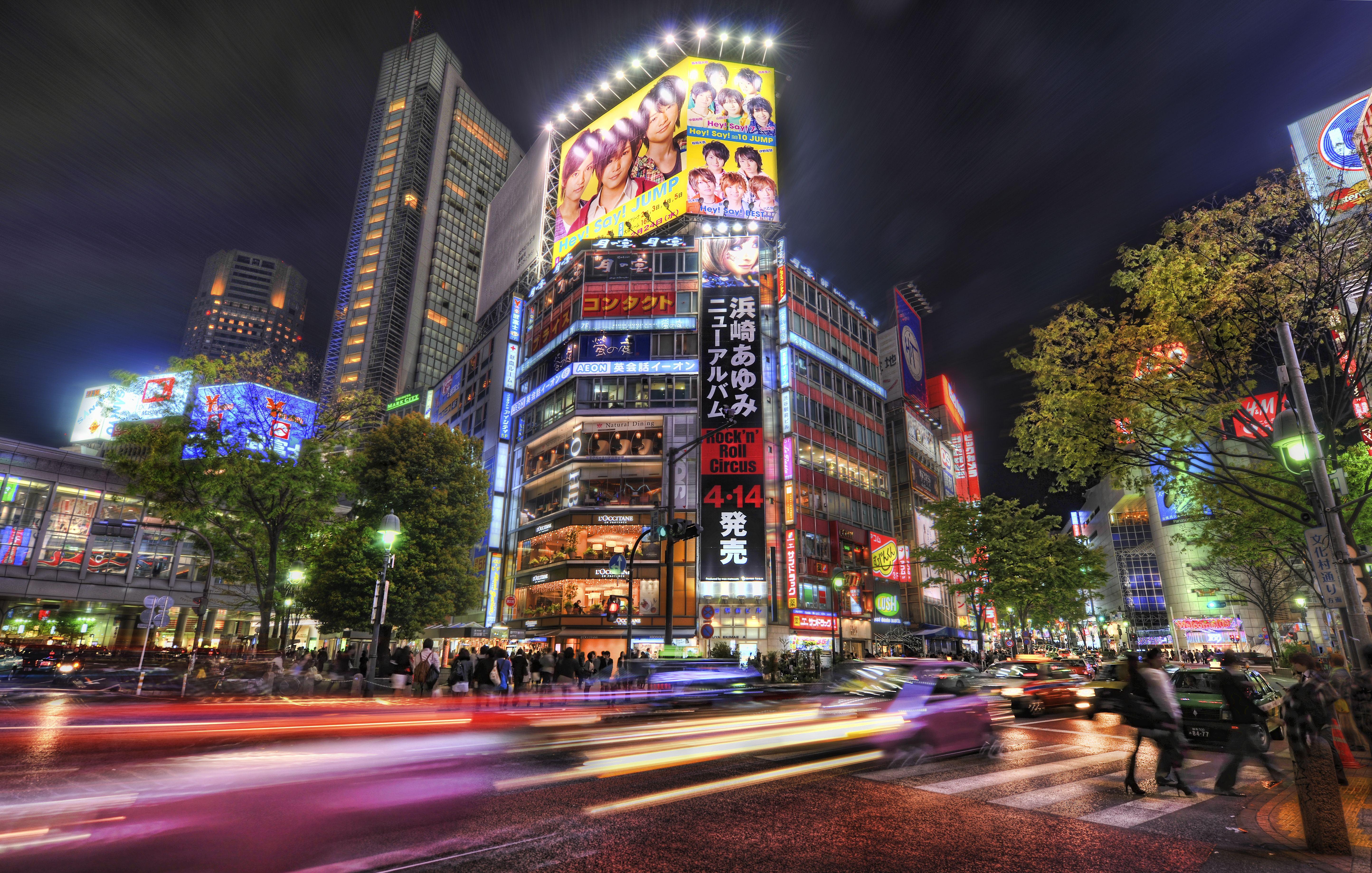 Shibuya Night Wallpapers Top Free Shibuya Night Backgrounds Wallpaperaccess