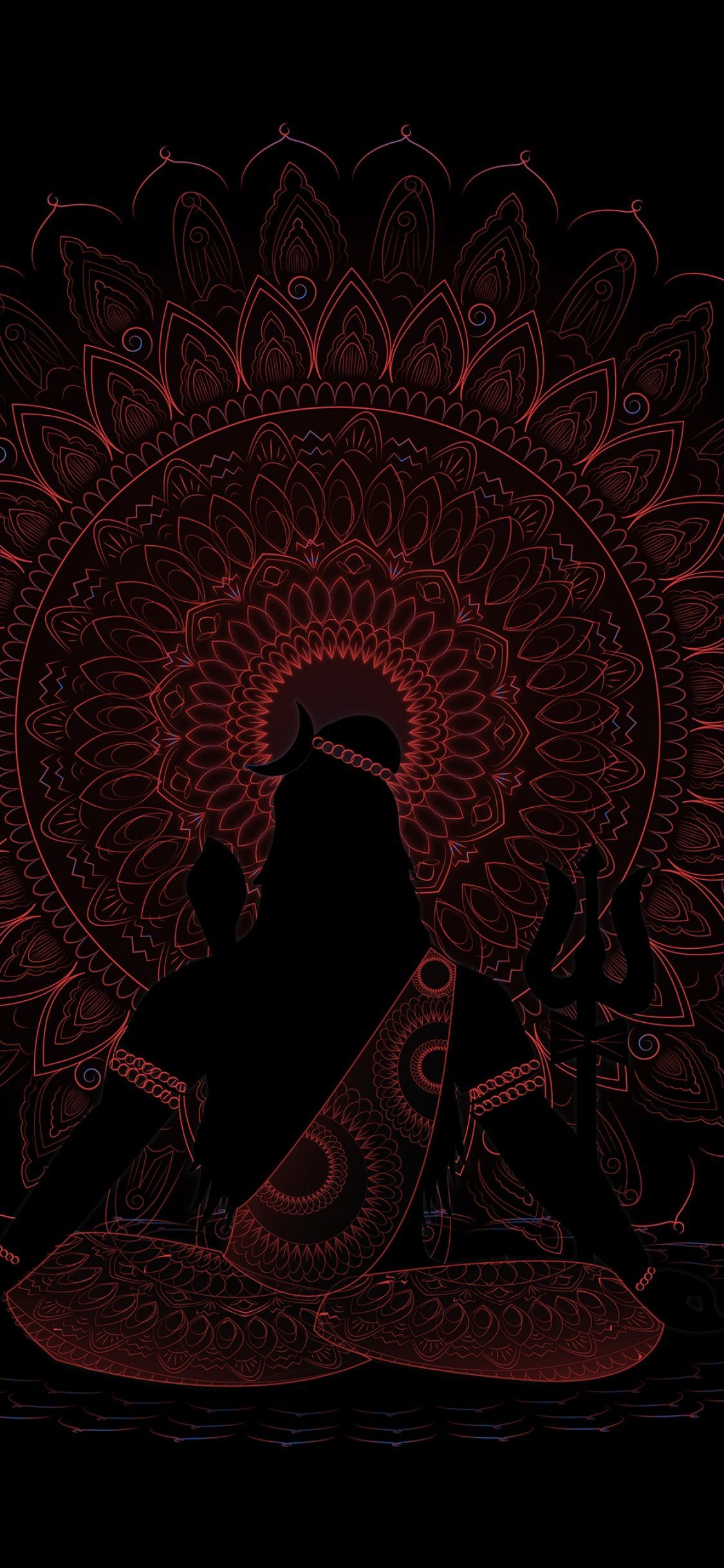 1125x2436 Lord Shiva Wallpaper 4K, AMOLED, Black