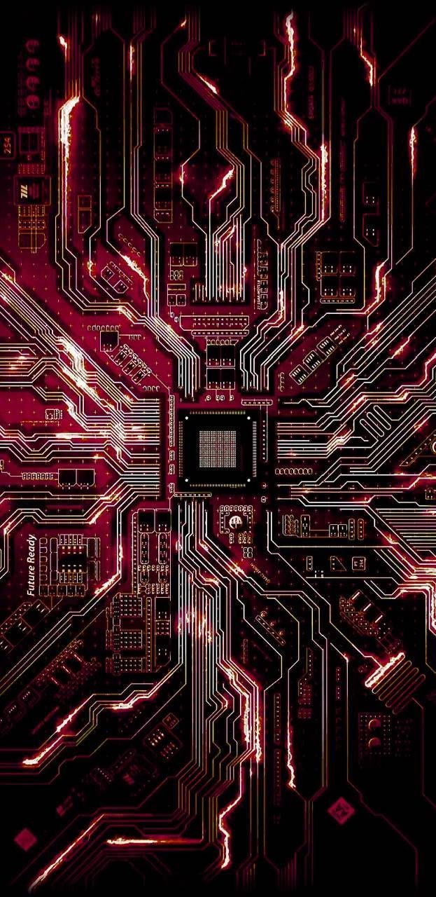623x1280 Motherboard Chip iPhone Wallpaper