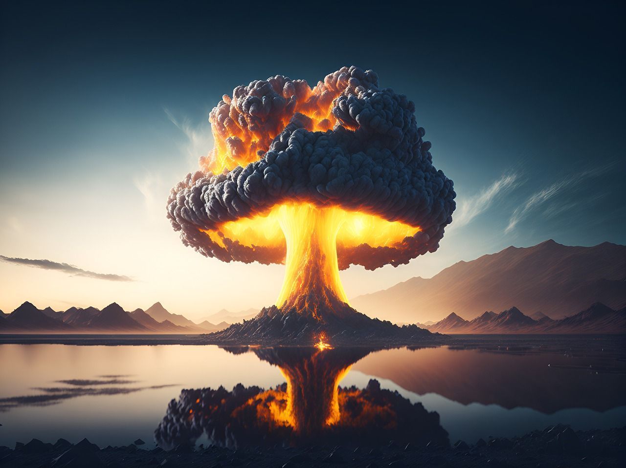 1280x958 Download Ai Generated, Nuclear, Bomb