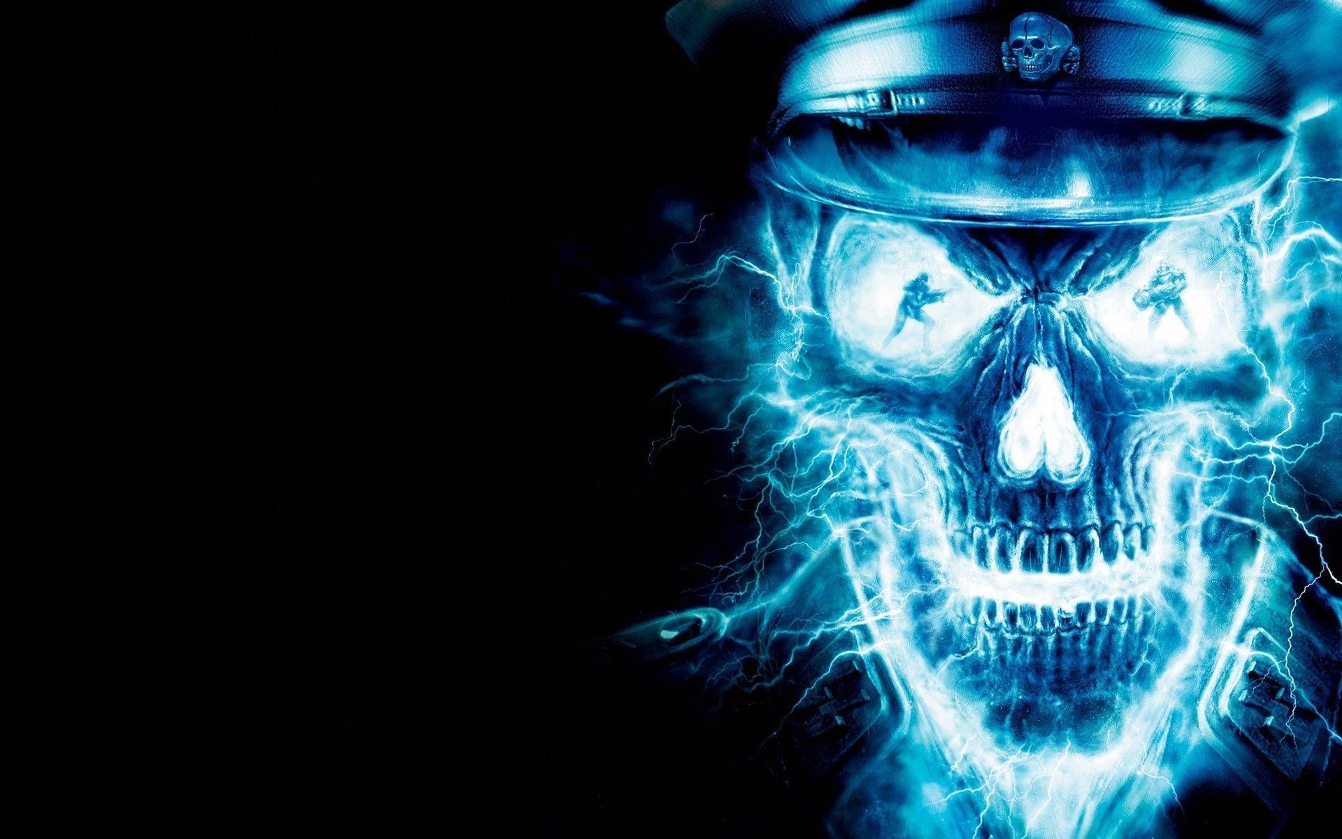 1920x1200 Download free Blue Abstract Skeleton