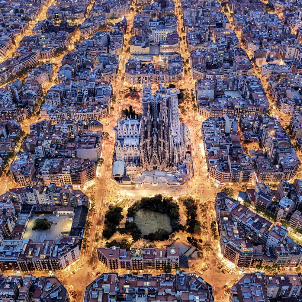 1000x1000 Download Aerial View Of Barcelona At