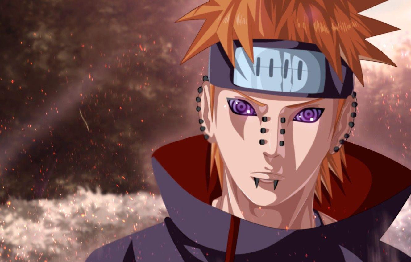 1332x850 Wallpaper fire, flame, Naruto, sharingan, evil, Akatsuki