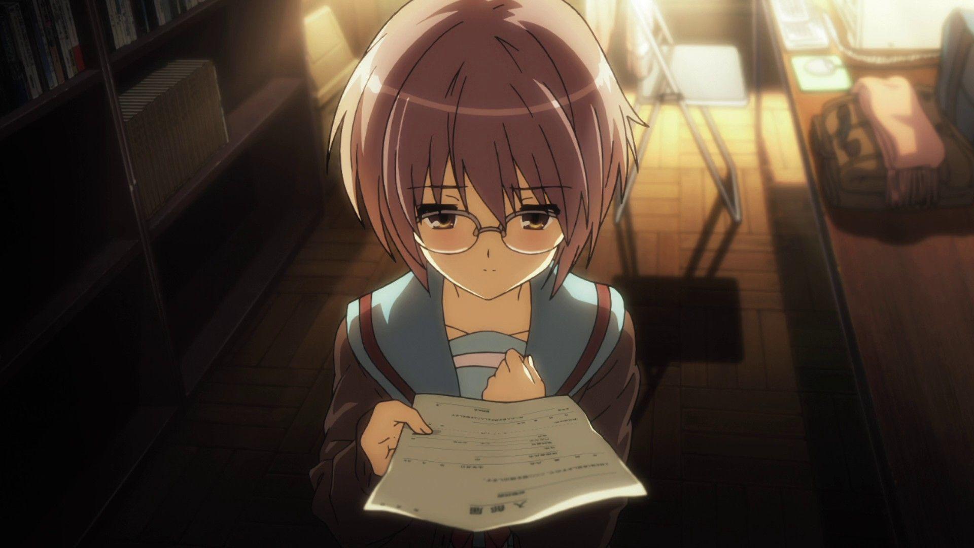 1920x1080 The Melancholy of Haruhi Suzumiya, Anime girls, Nagato Yuki