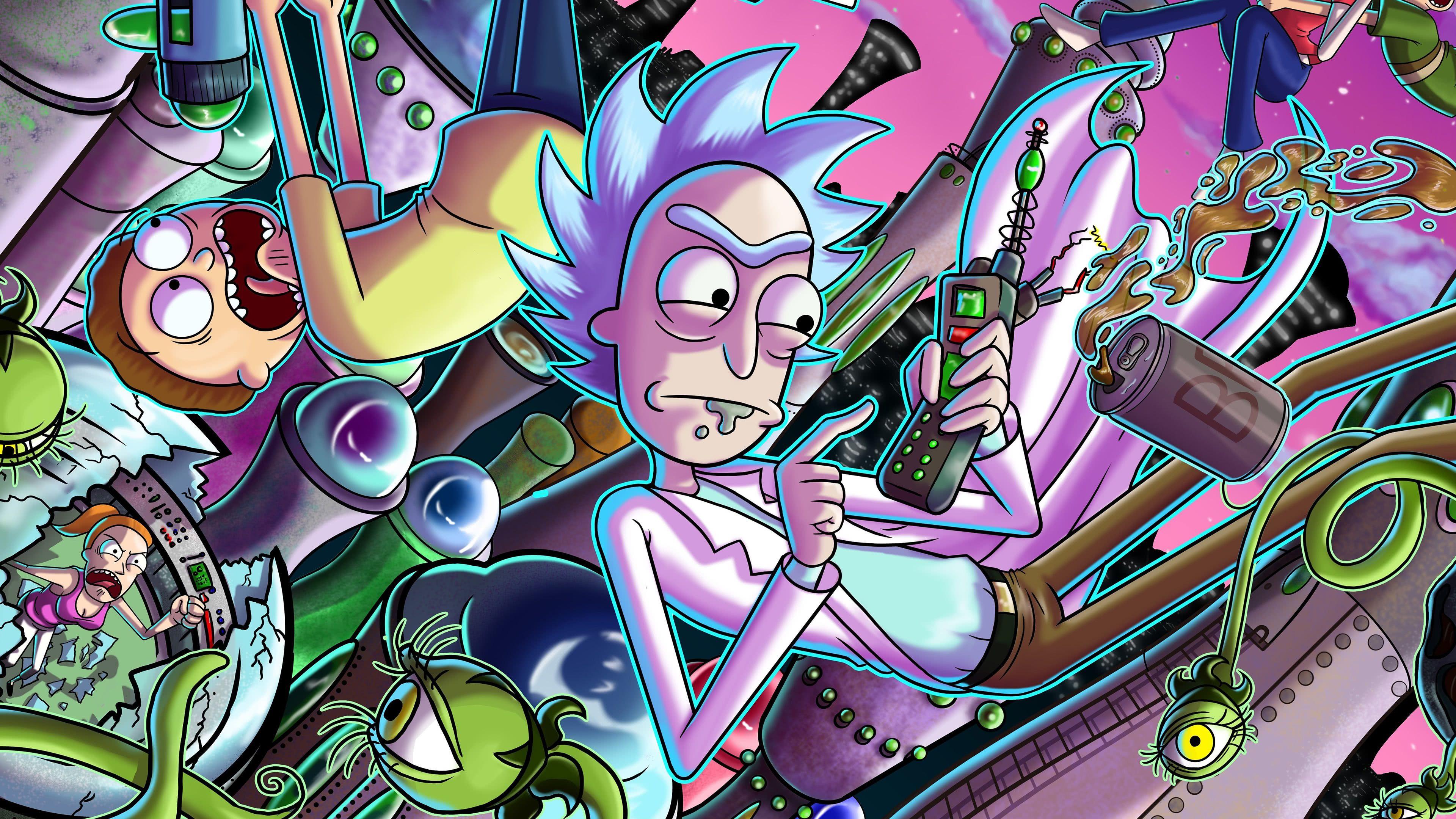 3840x2160 Rick And Morty Characters Uhd 4k Wallpaper And Morty