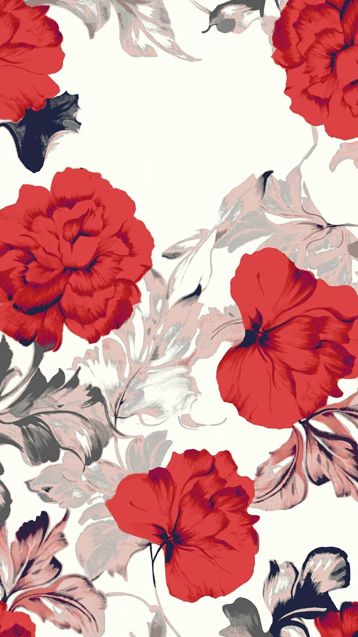 Red Floral Wallpapers - Top Free Red Floral Backgrounds - WallpaperAccess