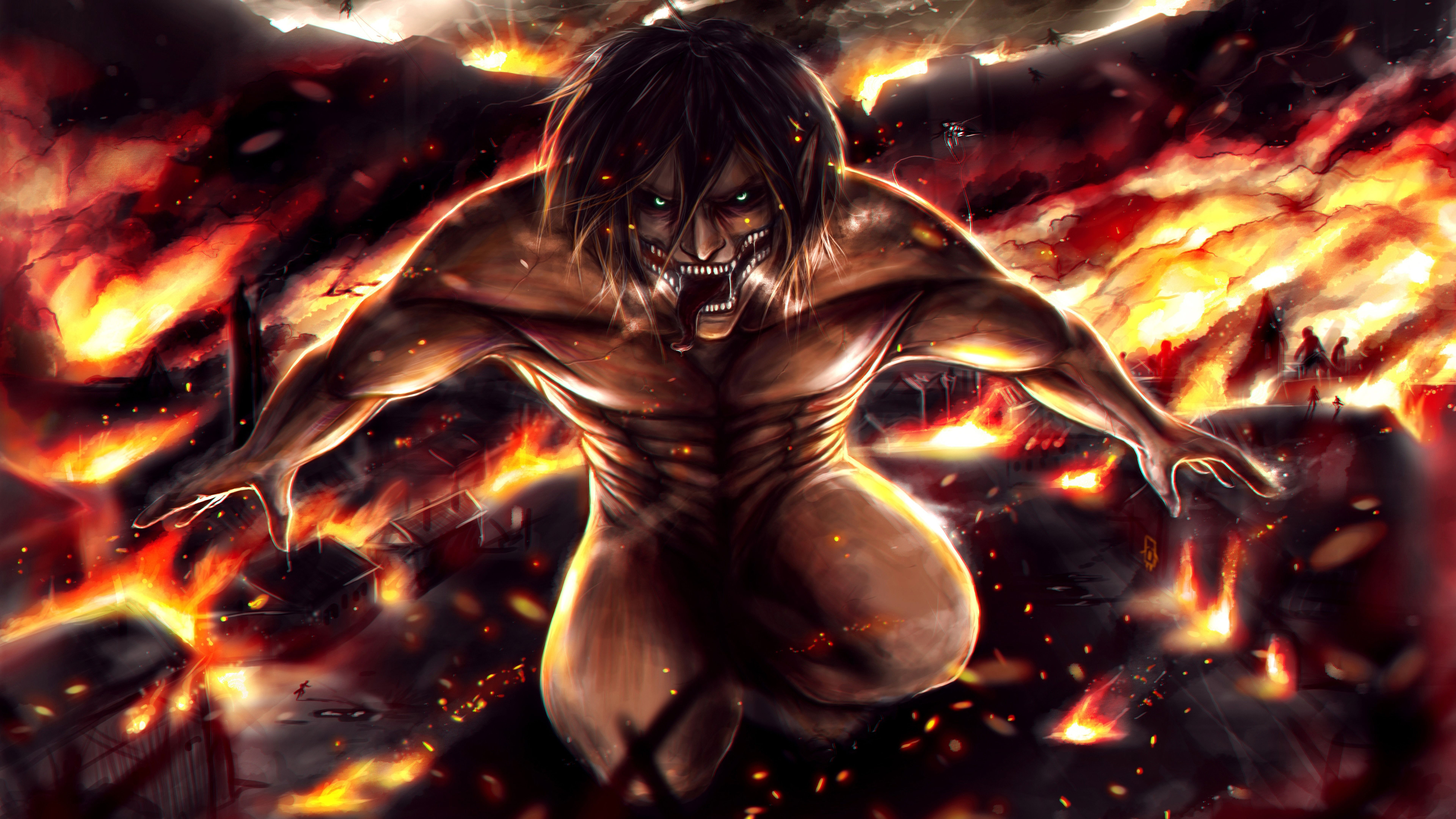 7680x4320 Anime Attack On Titan 8k Ultra HD Wallpaper