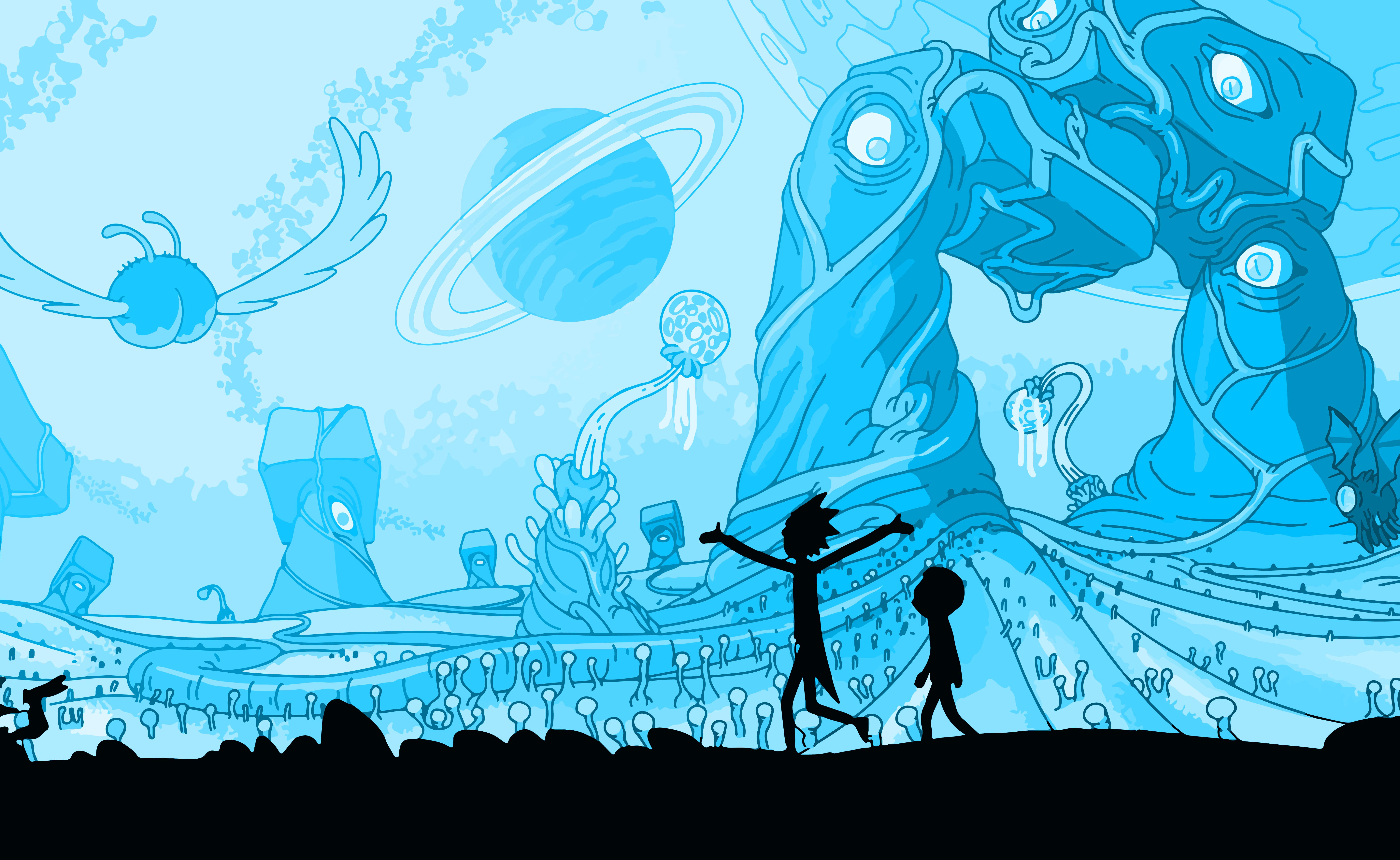 7098x4360 Rick and morty desktop background Gallery