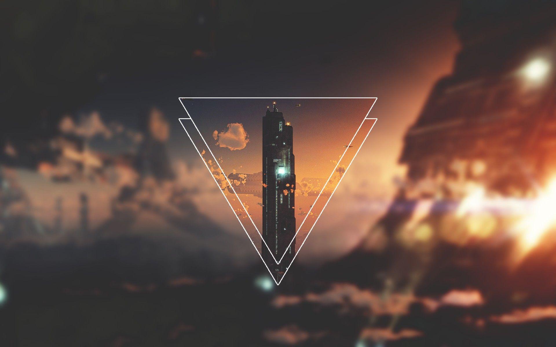 1920x1200 #skyscraper, #polyscape, #building, #triangle