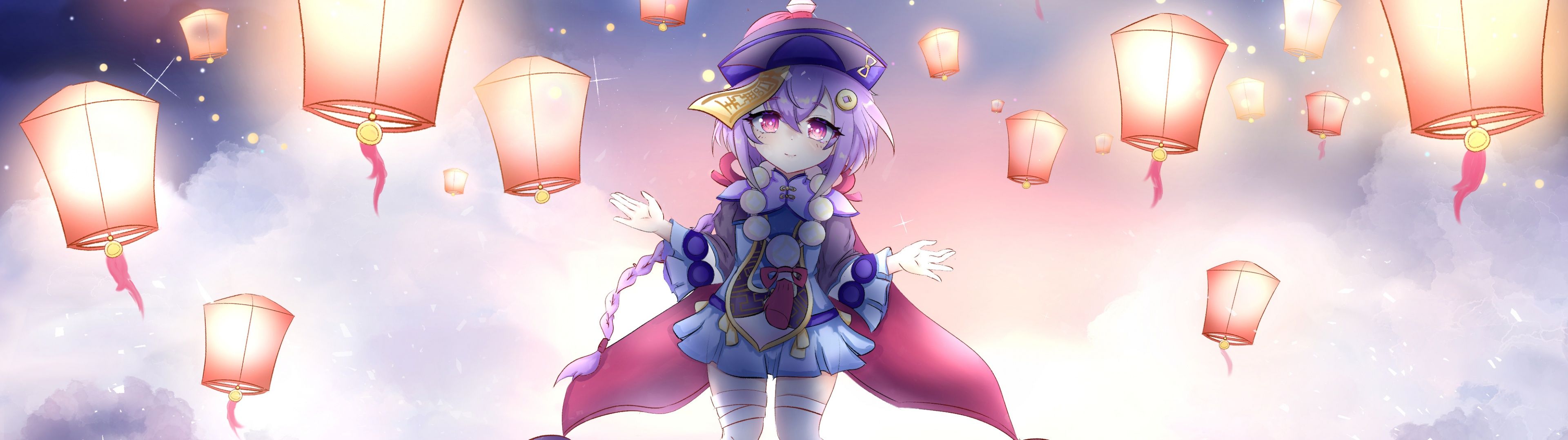 3840x1080 Qiqi Wallpaper 4K, Genshin Impact